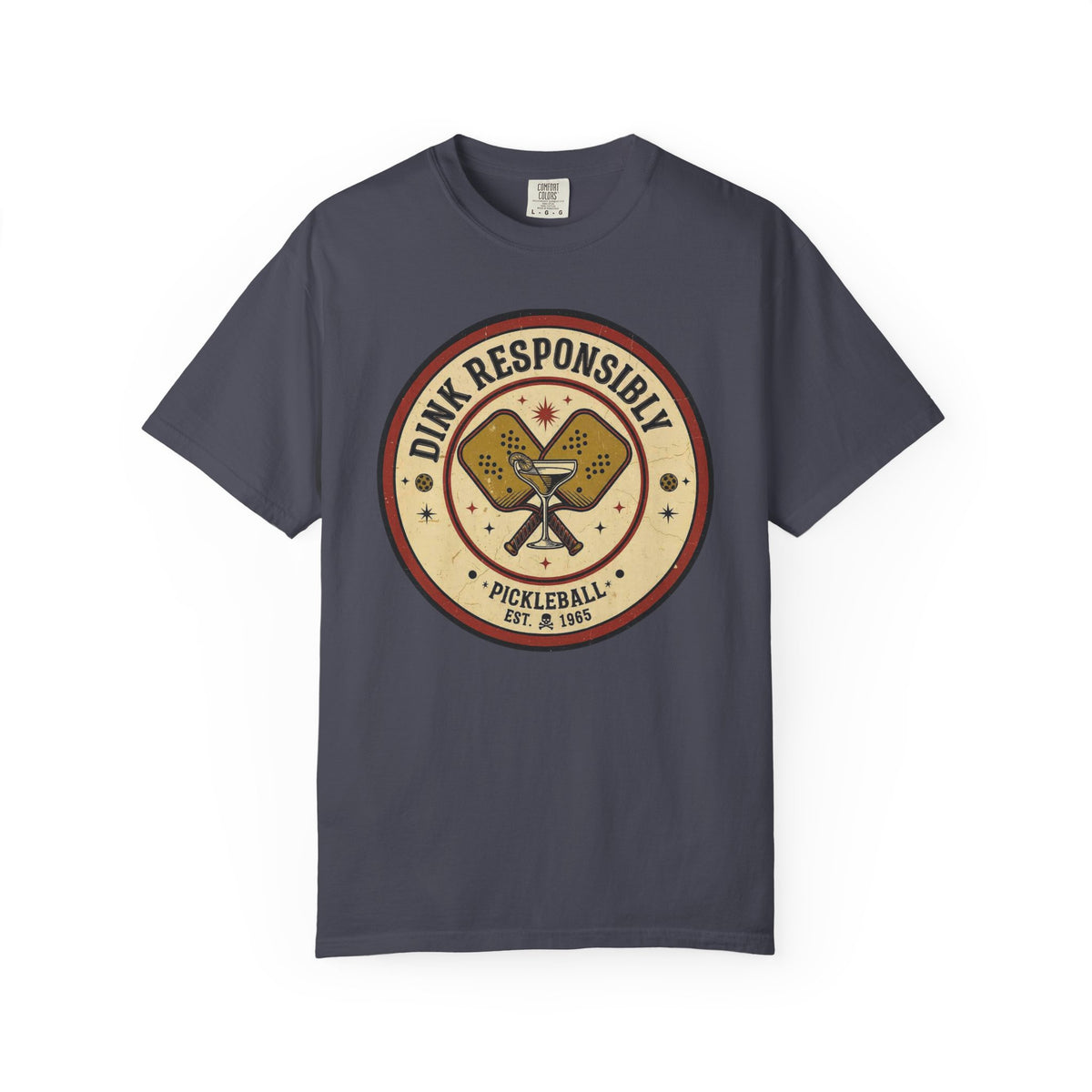 Color: Navy | Dink Responsibly 3 Unisex Garment-Dyed T-shirt