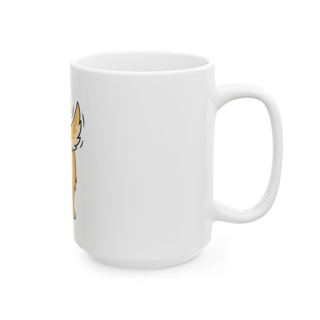 "Nice Tail" White Ceramic Mug — Graphic
