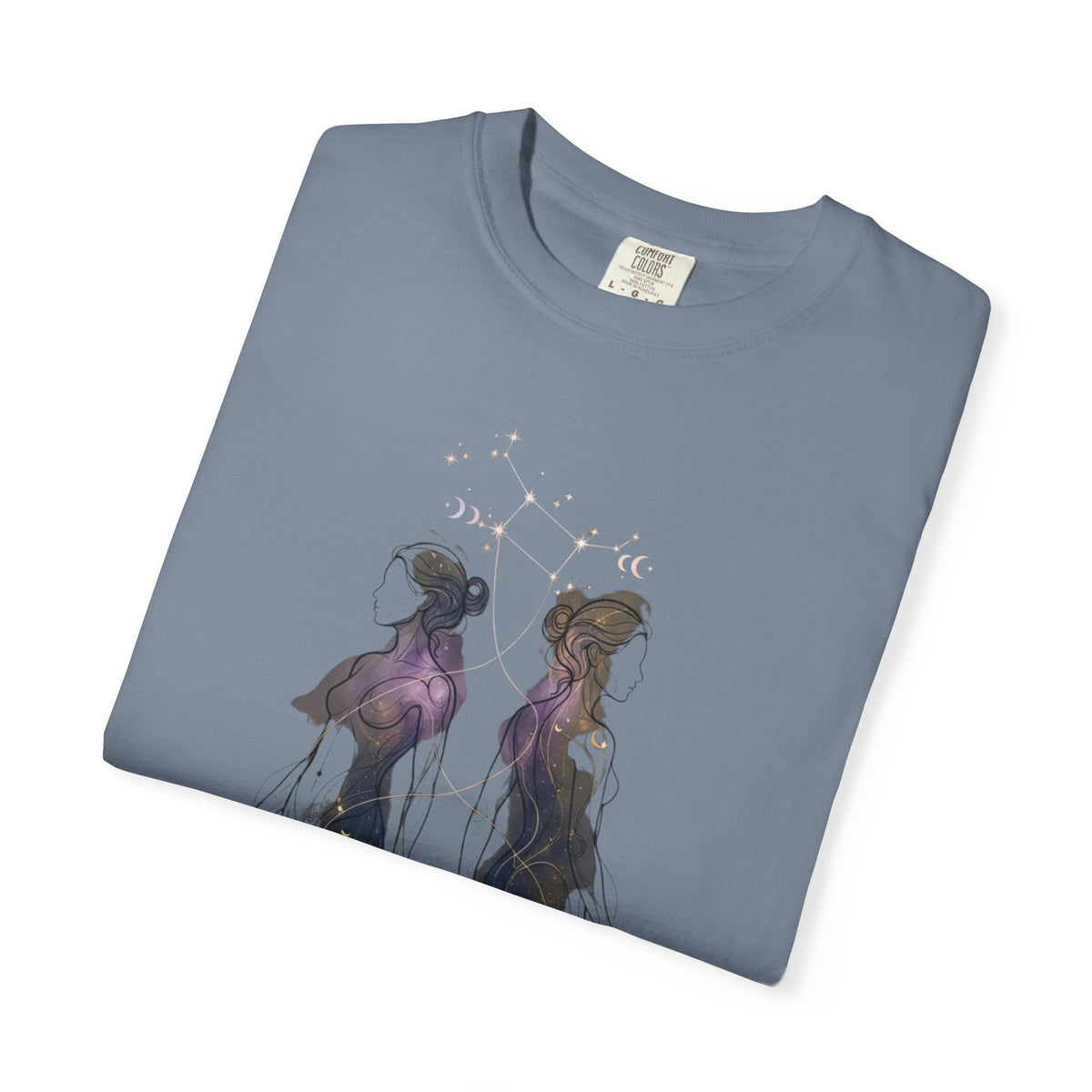 Gemini The Celestial Twins Unisex Garment-Dyed Tee
