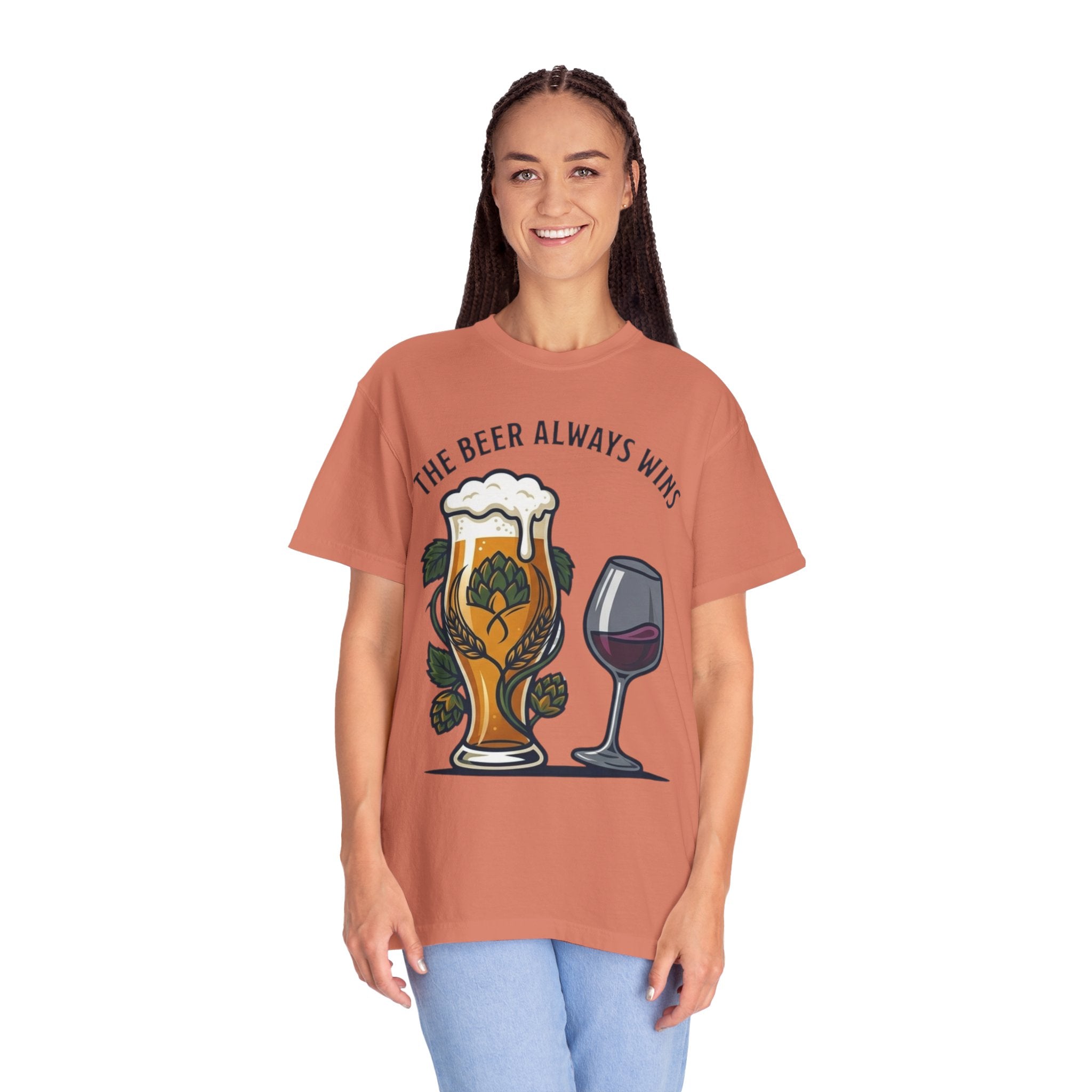 "The Beer Always Wins" Unisex Garment-Dyed Tee