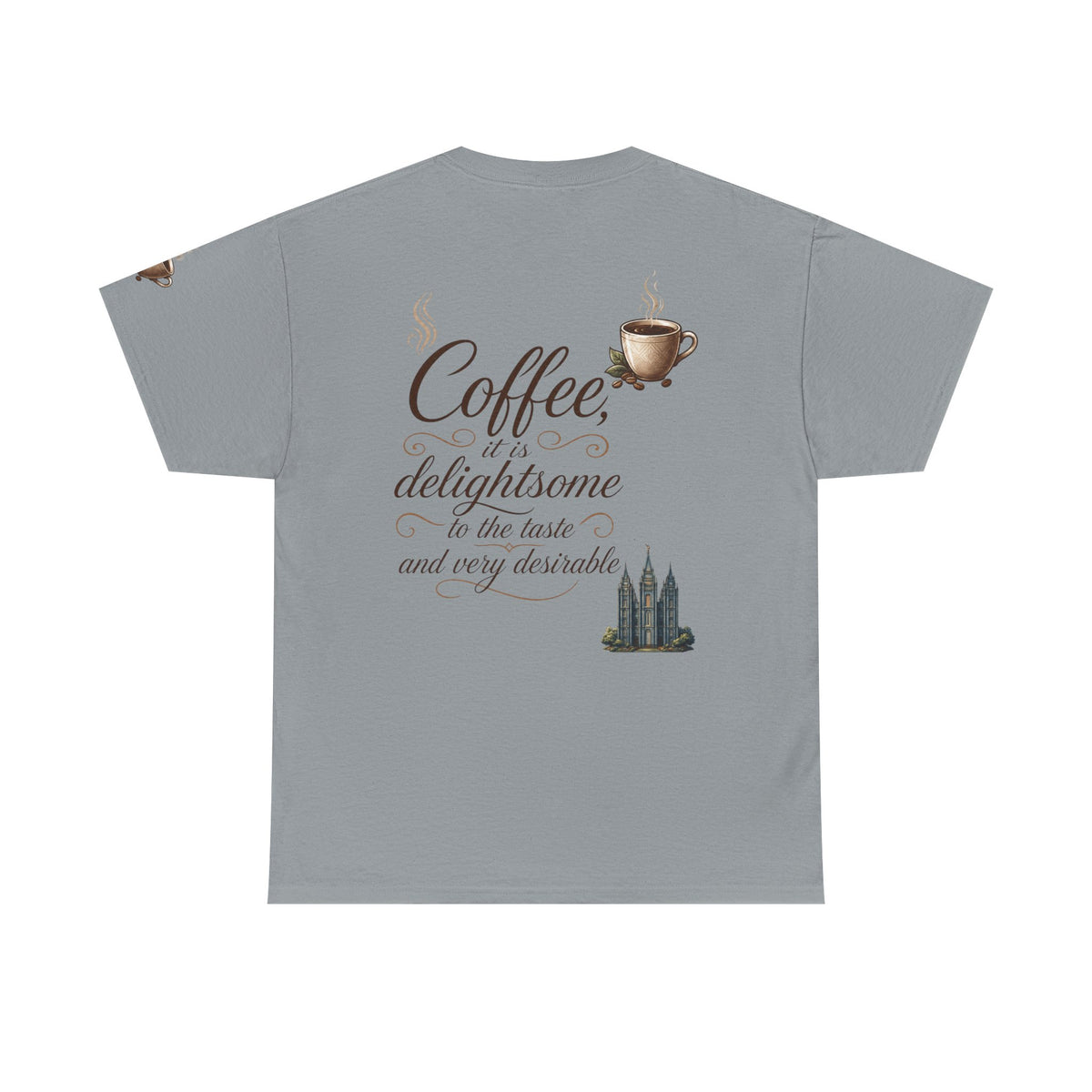 Color: Gravel | Coffee is Delightsome Premium Graphic Tee