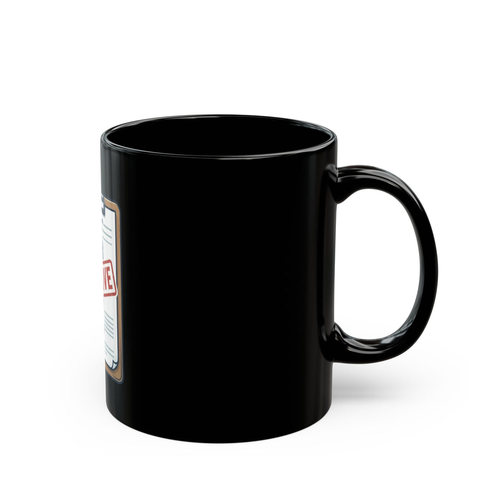 "False Positive IPA" Black Ceramic Mug — Graphic