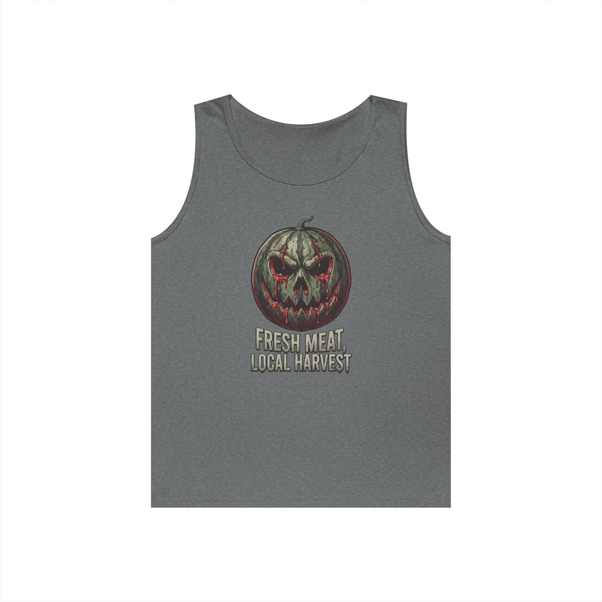Color: Graphite Heather | Fresh Meat, Local Harvest Tank Top