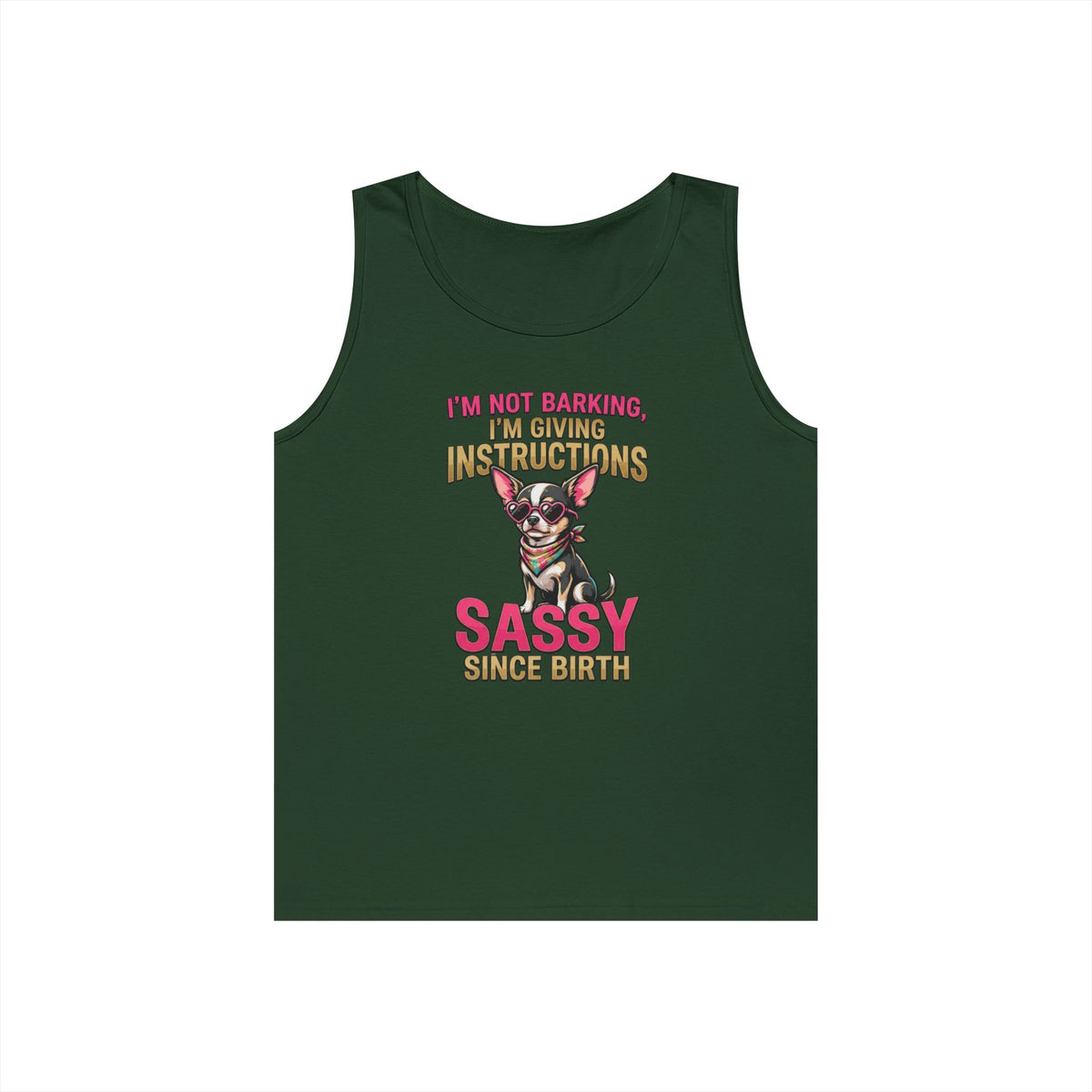 Color: Forest Green | Sassy Since Birth Tank Top