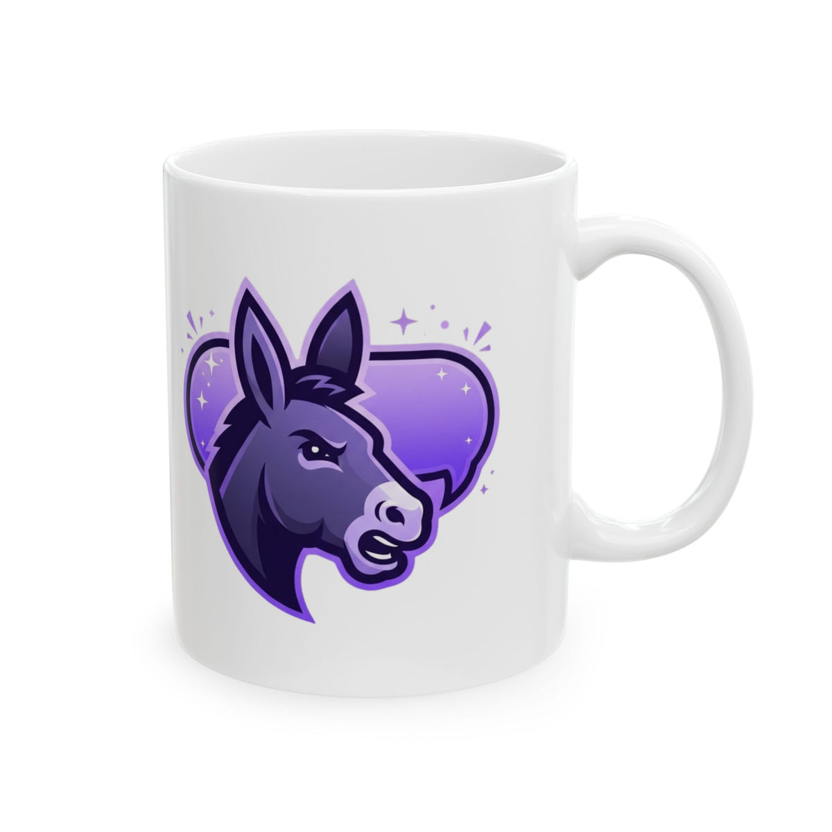 "Good Book Series Obstinate Animals & Angels With Swords" White Ceramic Mug — Graphic