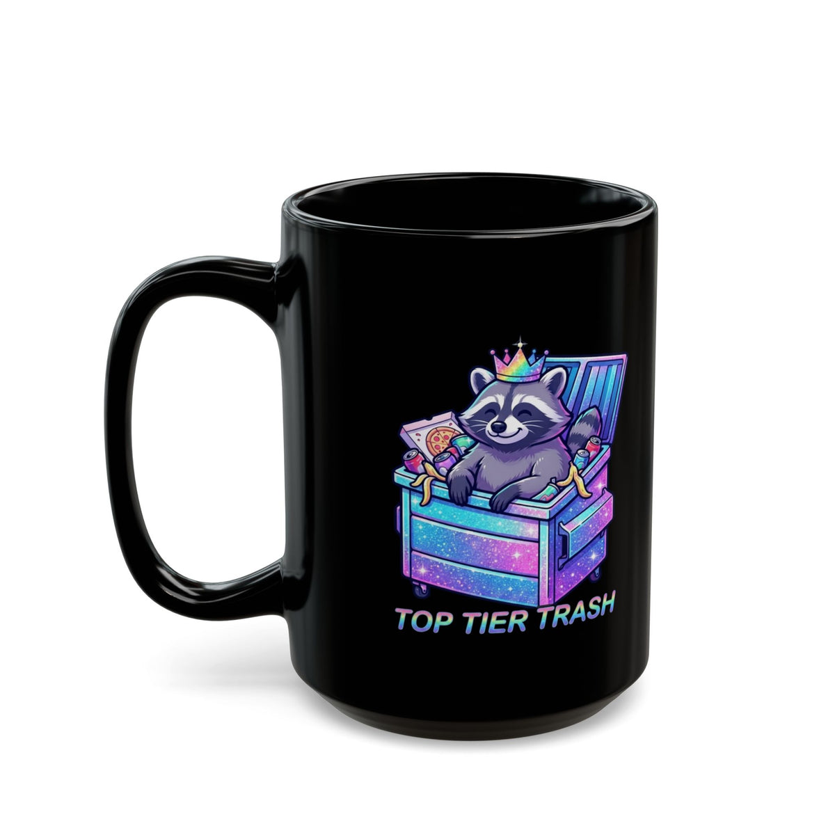 "Top Tier Trash" Black Ceramic Mug