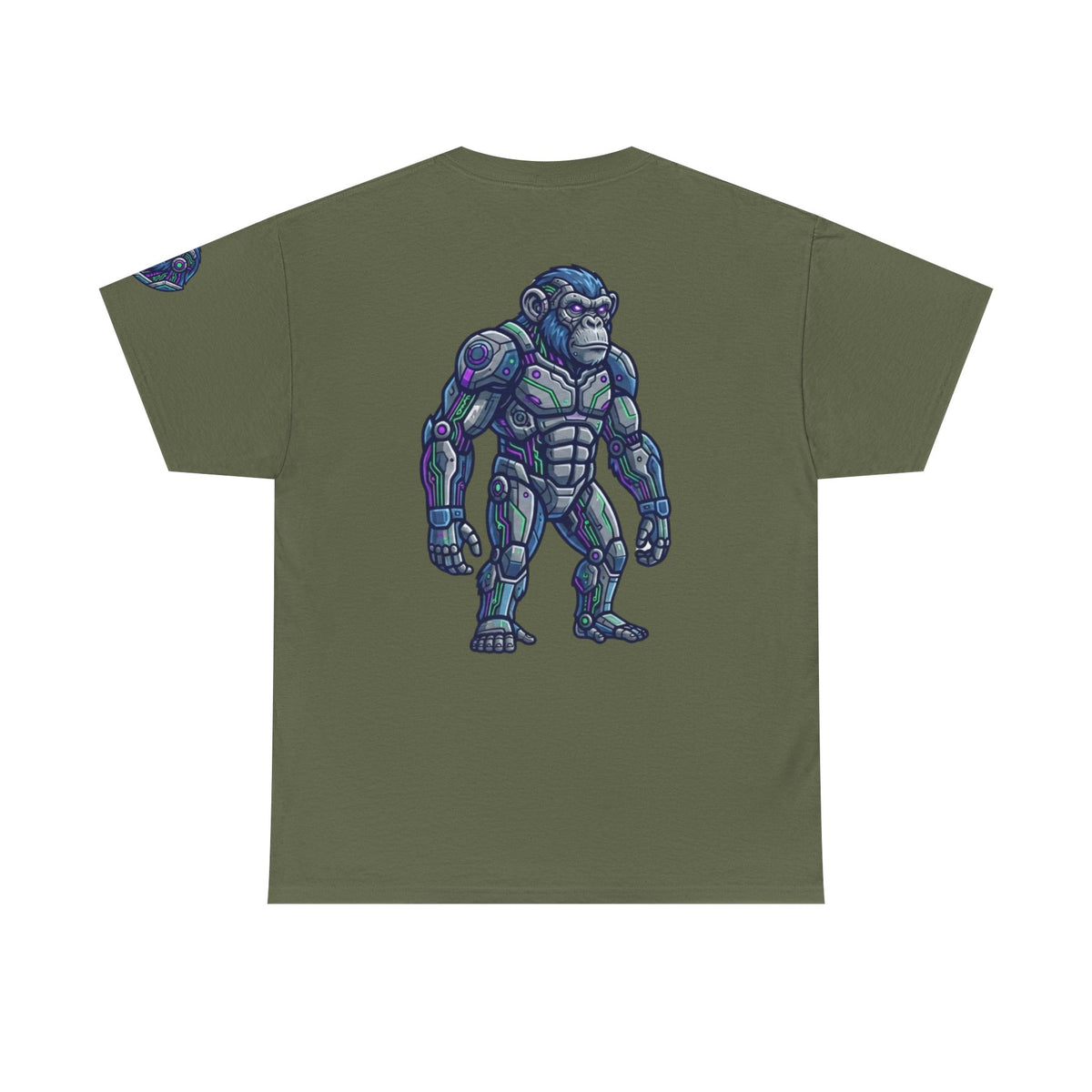 Color: Military Green | Cyber Chimp Premium Graphic Tee