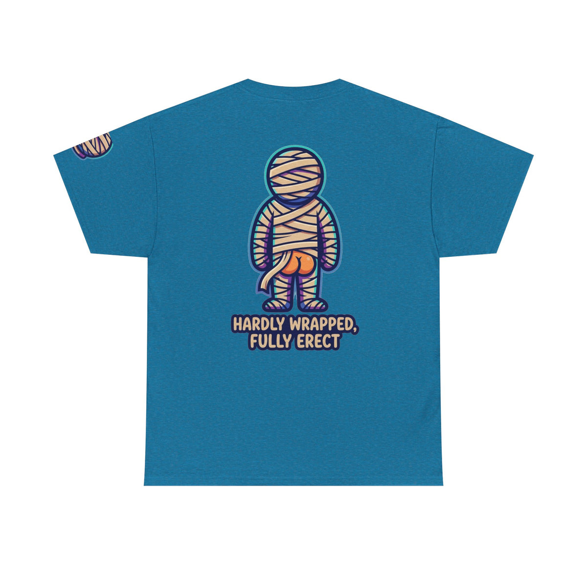 Color: Antique Sapphire | Hardly Wrapped, Fully Erect Premium Graphic Tee