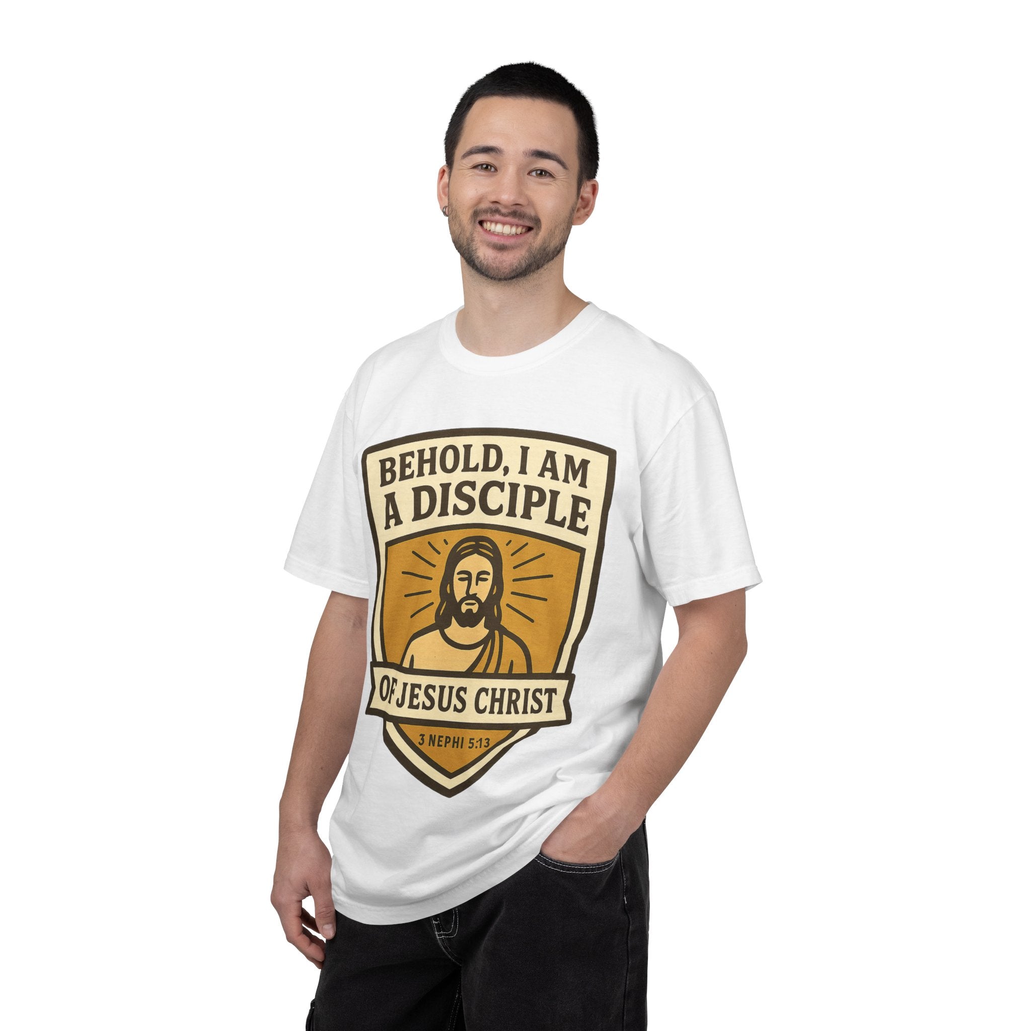 "Behold, I am a Disciple of Jesus Christ" Unisex Garment-Dyed T-shirt