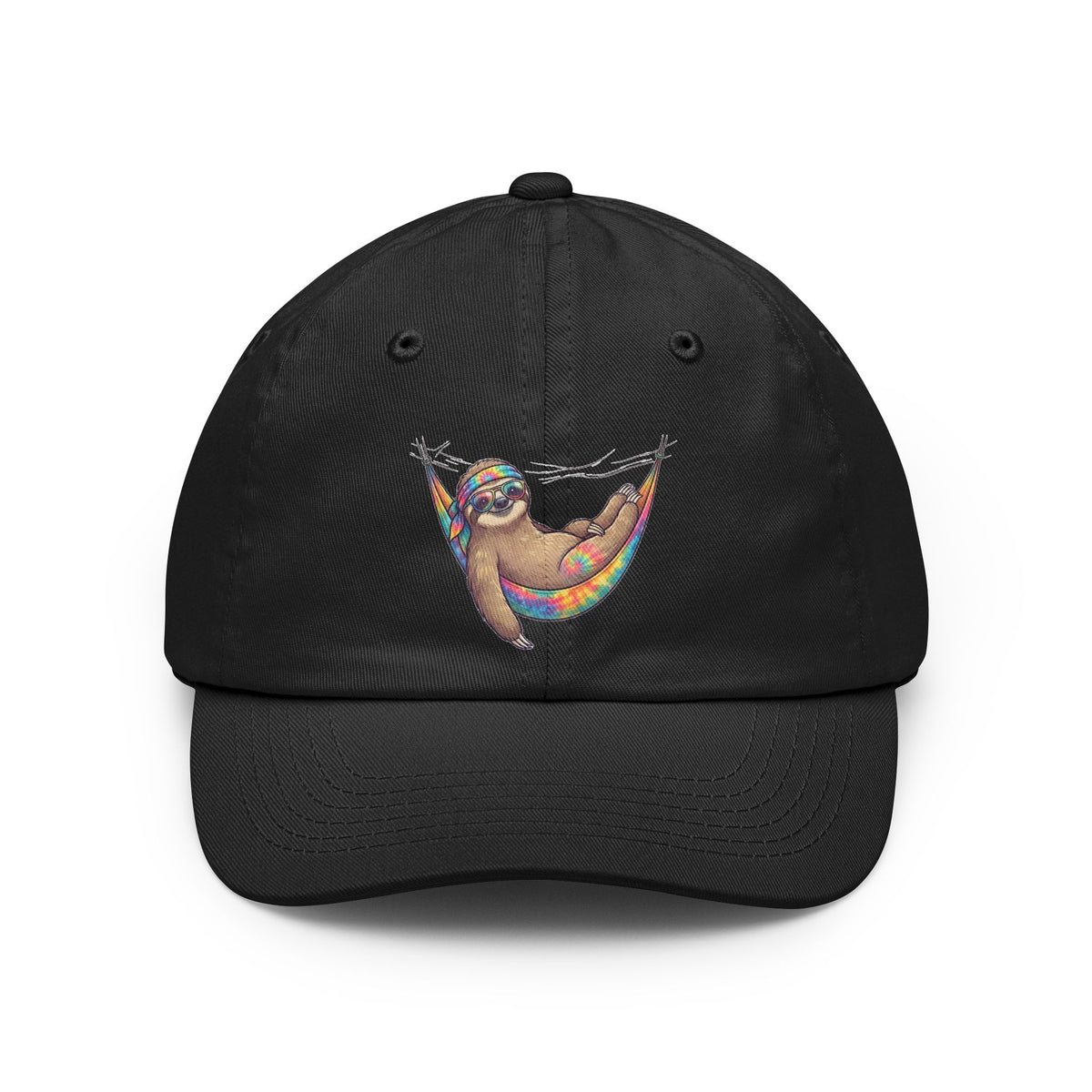 Color: Black | Hippy Sloth Dad Hat