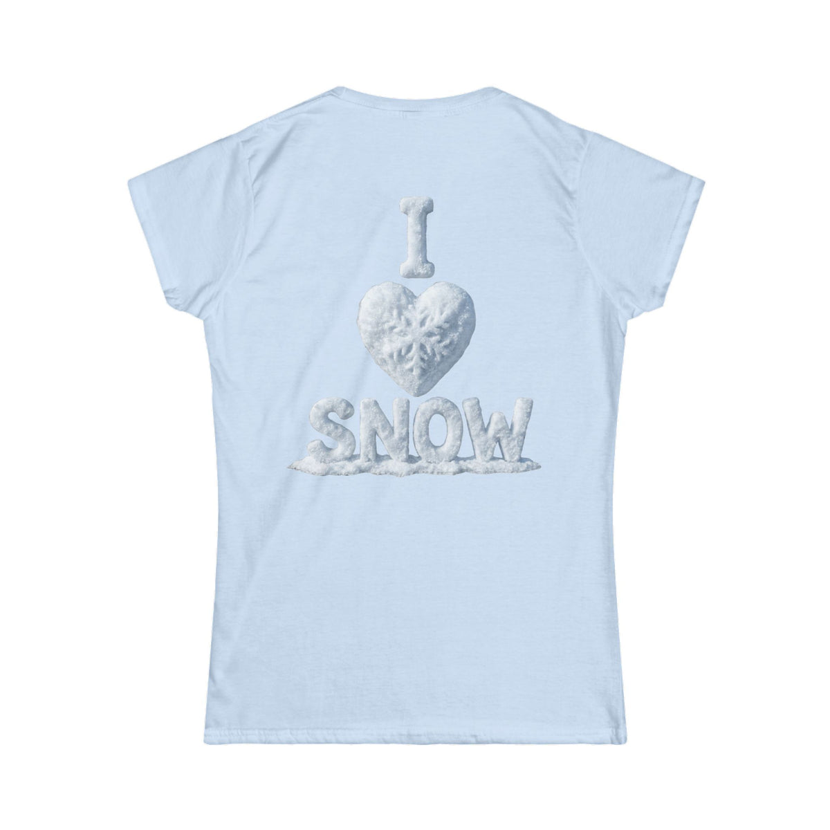 Color: Light Blue | I Love Snow Women's Tee
