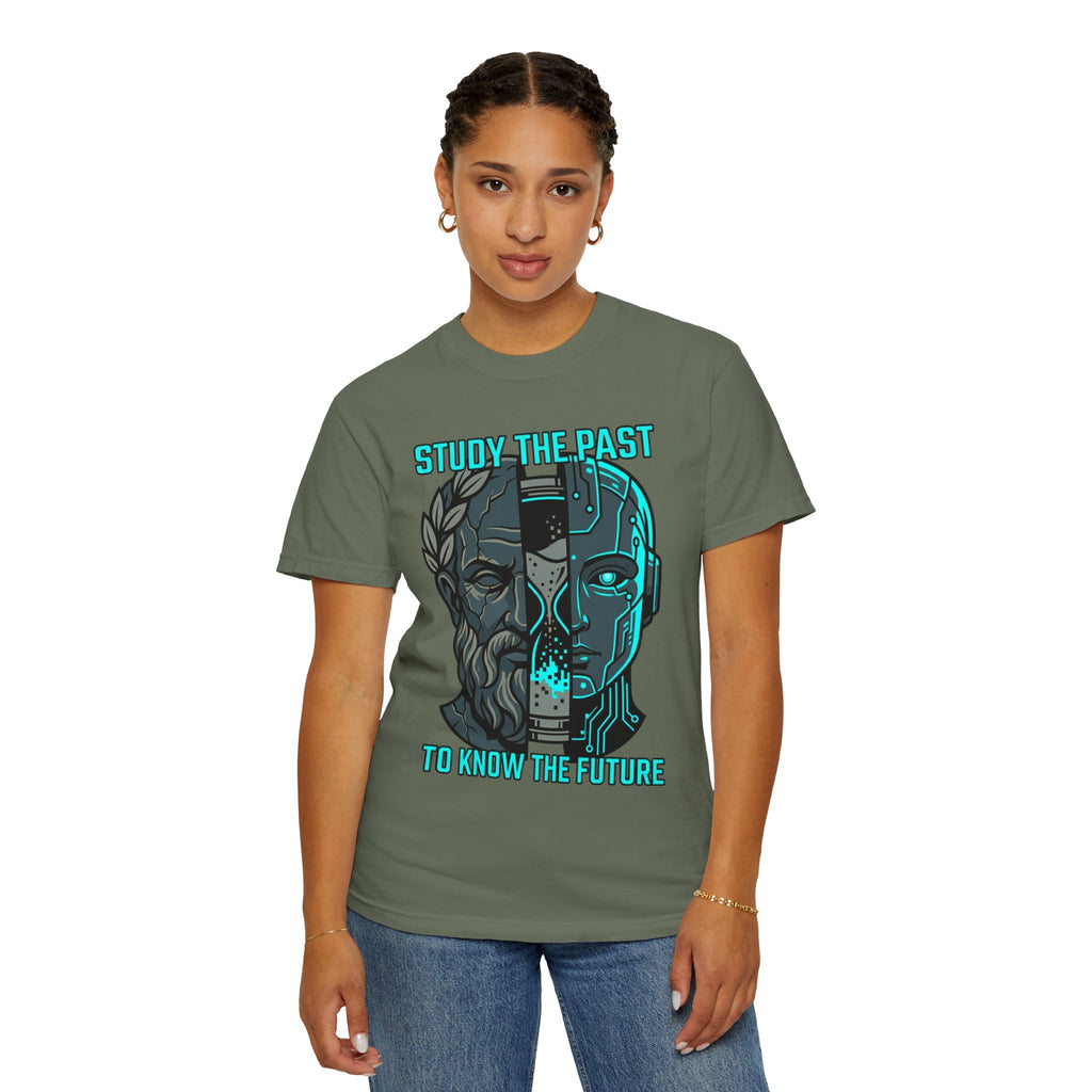 "Study the Past Know the Future" Unisex Garment-Dyed Tee