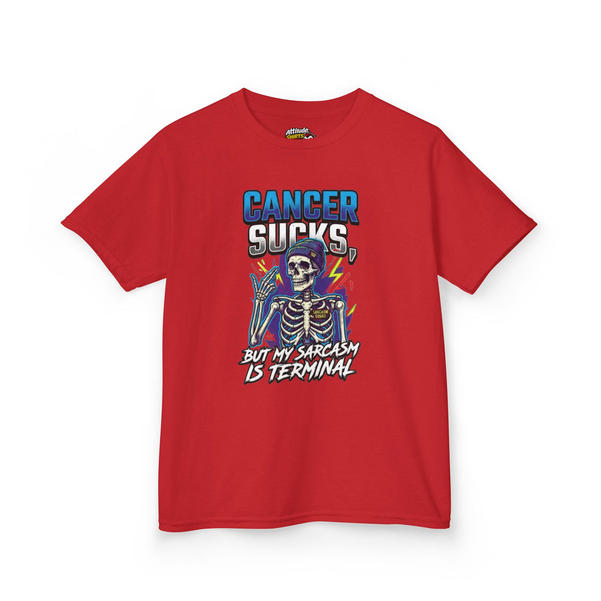 Color: Red | Cancer Sucks But My Sarcasm Is Terminal Kids Tee