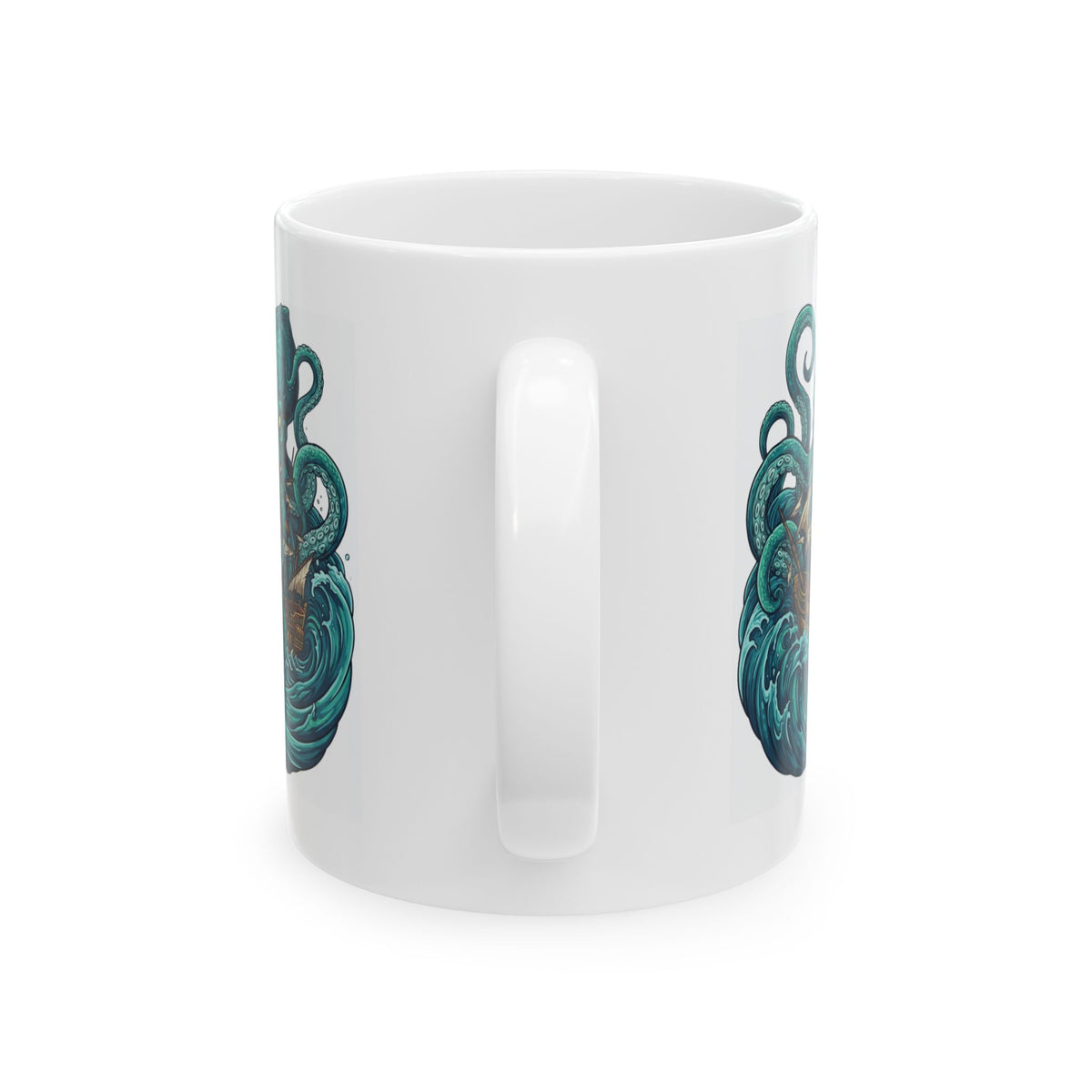 "The Kraken (Norse-Global Maritime)" White Ceramic Mug