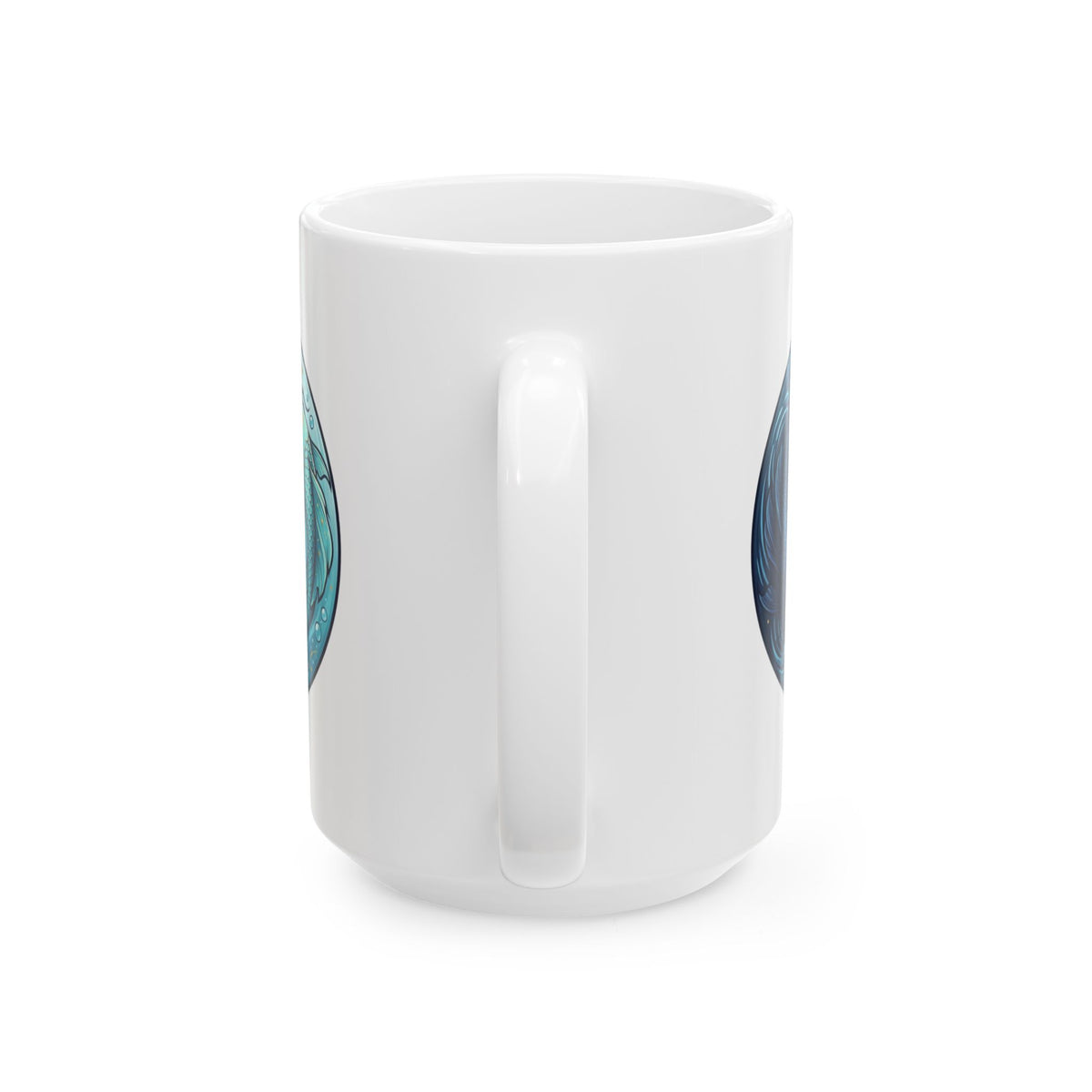 "Yin Yang Pisces" White Ceramic Mug