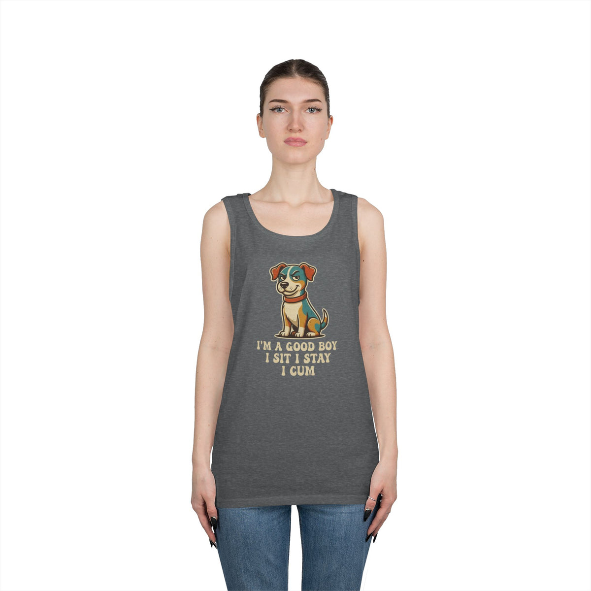 Color: Graphite Heather | I'm A Good Boy Tank Top