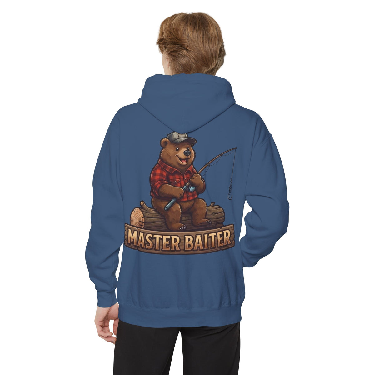 Color: True Navy | Bear Master Baiter Garment-Dyed Hoodie