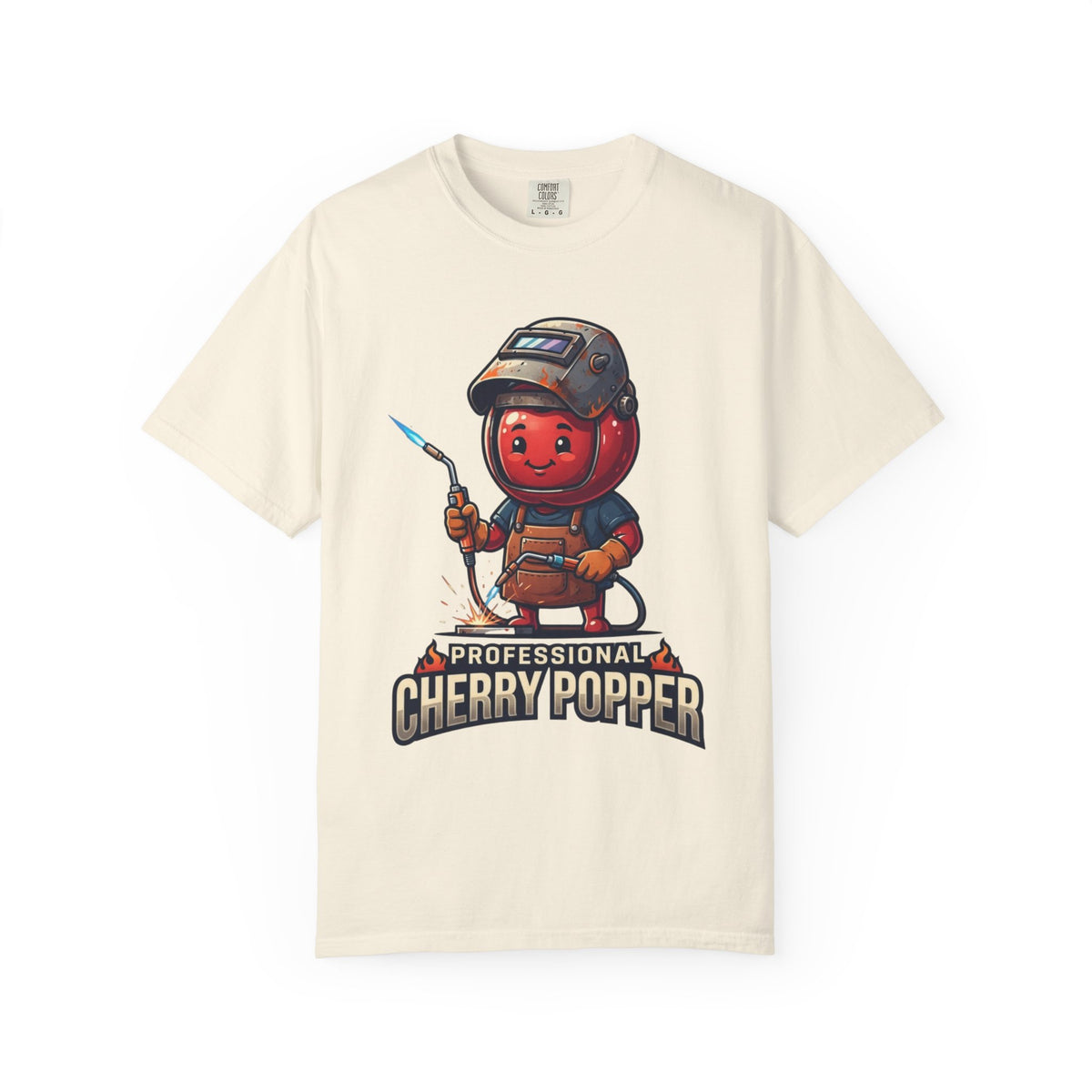 Color: Ivory | Professional Cherry Popper Unisex Garment-Dyed Tee