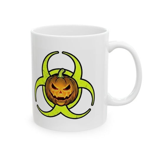 "Toxic handle With Latex" White Ceramic Mug — Graphic