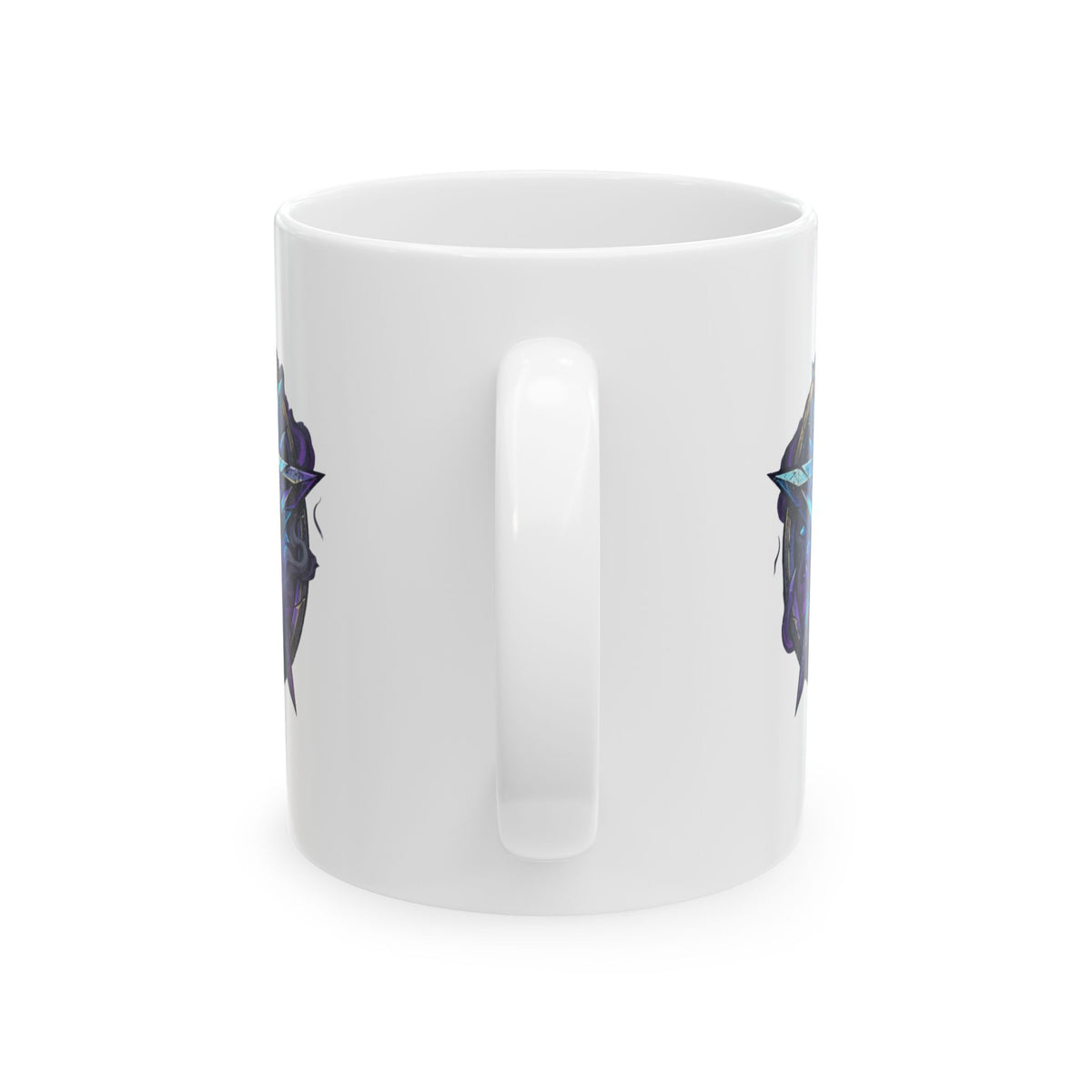 "Cosmic Spectrum Pentacle" White Ceramic Mug — Graphic