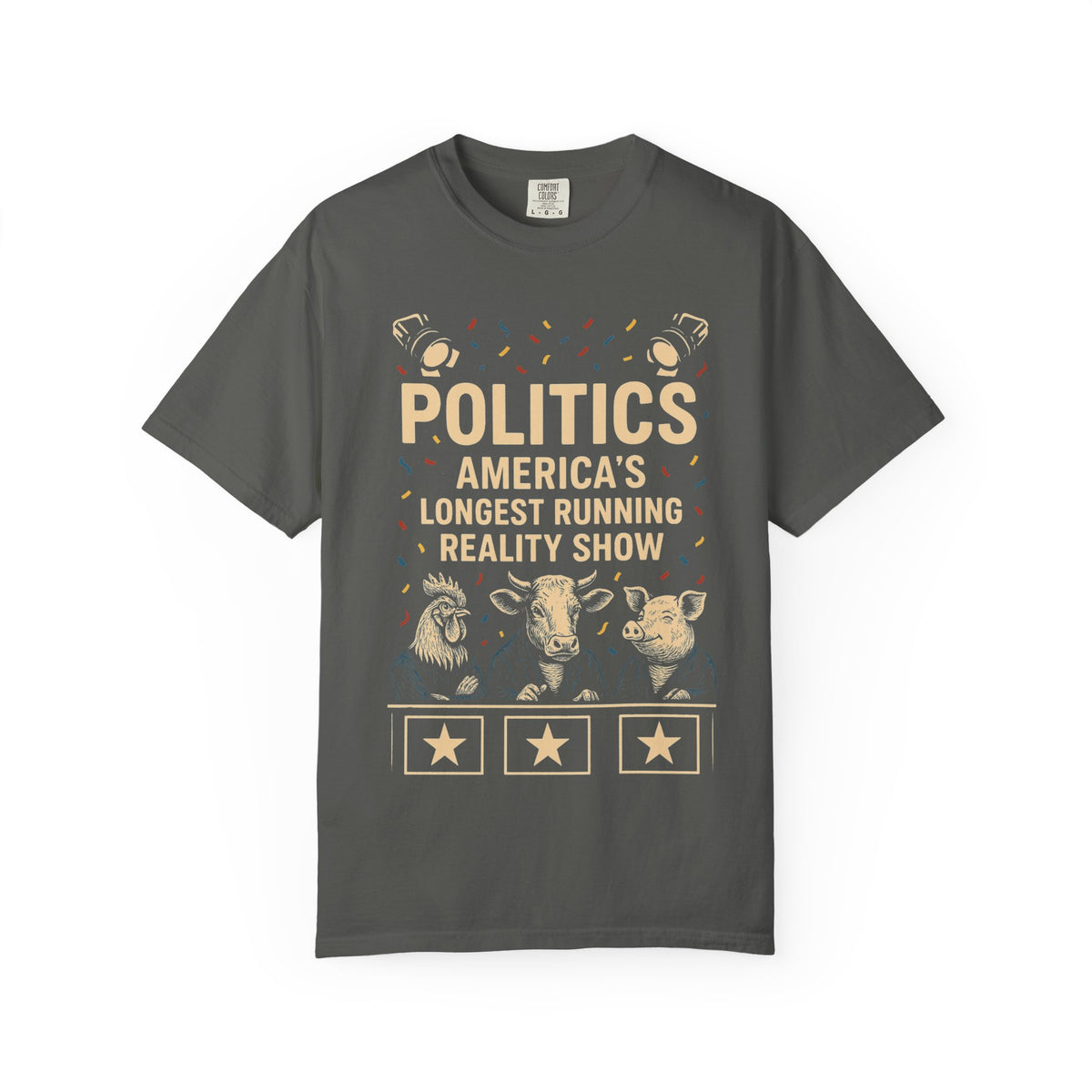 Color: Pepper | The Ultimate Reality Show Unisex Garment-Dyed T-shirt