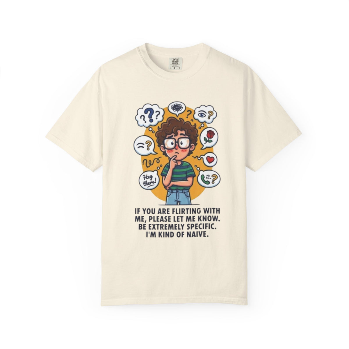 Color: Ivory | Flirting Unisex Garment-Dyed Tee