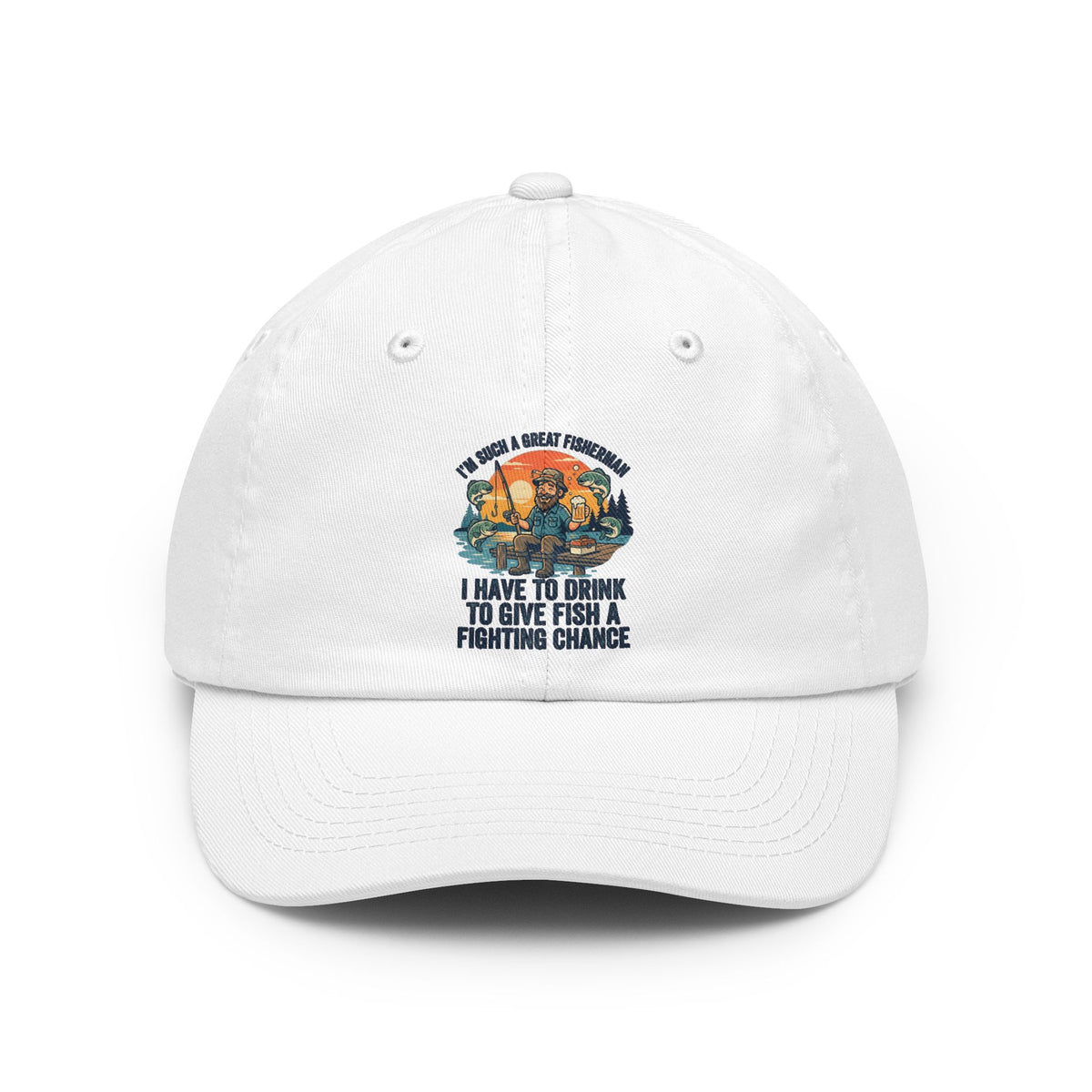 Color: White | Drink to Give Fish a Fighting Chance Dad Hat