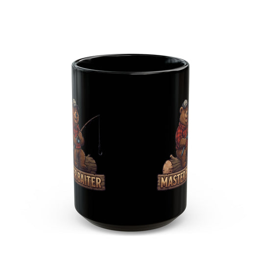 "Bear Master Baiter" Black Ceramic Mug