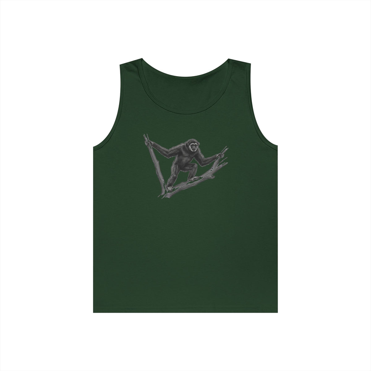 "Pencil Sketch Art Gibbon" Tank Top
