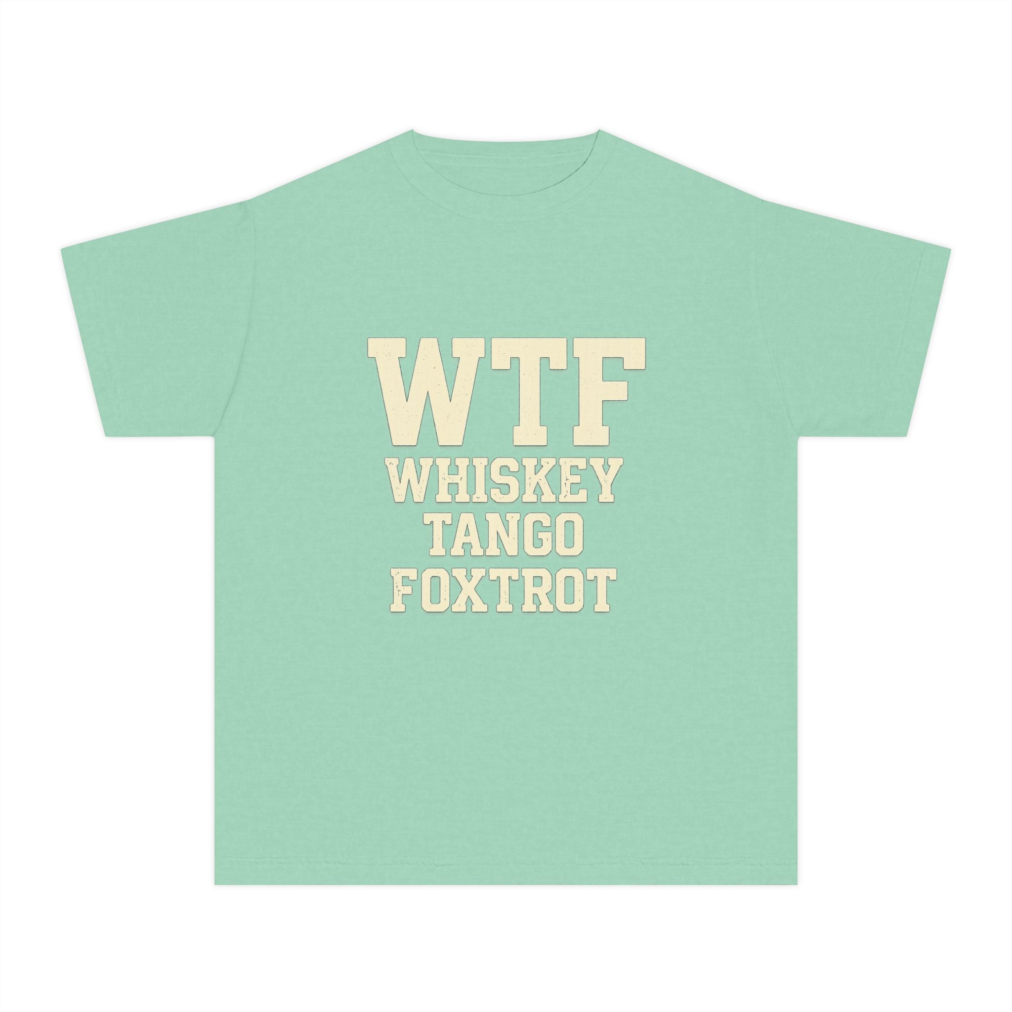 Whisky Tango Foxtrot - WTF Decoded | Youth Tee — AttitudeShirts