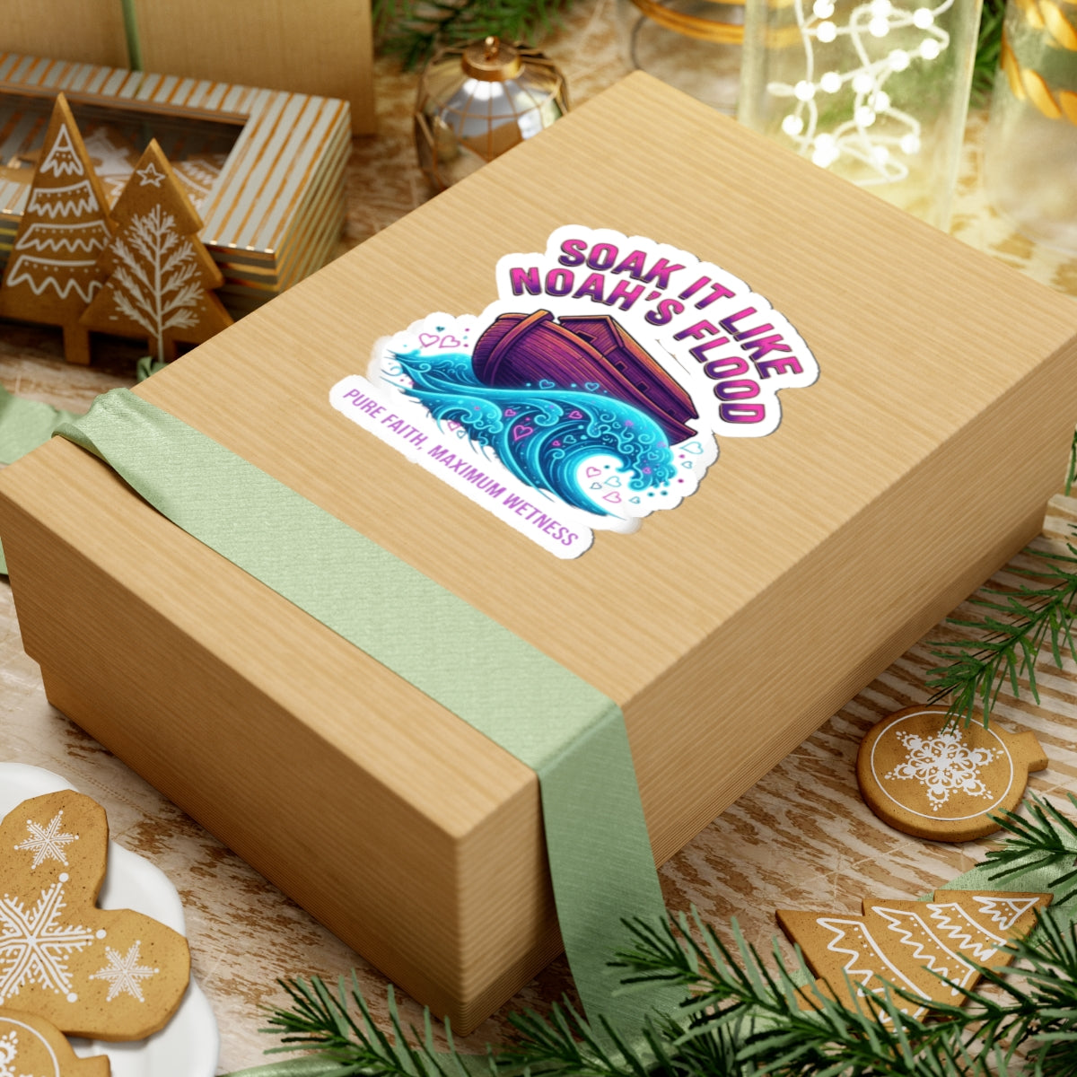 "Good Book Series Soak it Like Noah's Flood" Sticker — Main