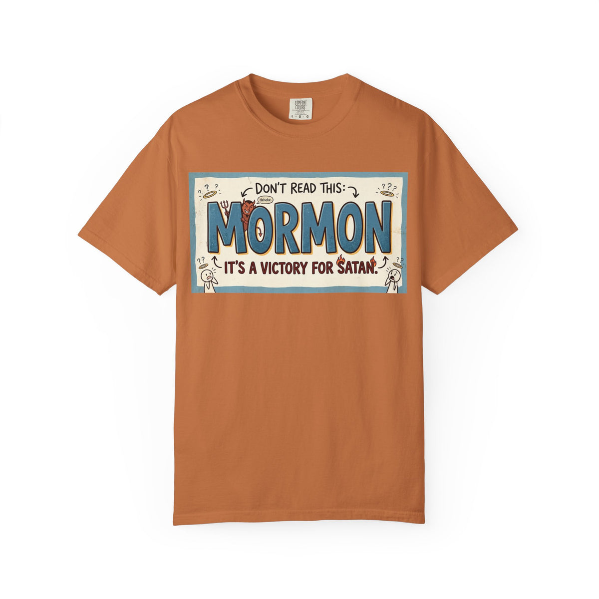 Color: Yam | Victory for Satan T-Shirt Unisex Garment-Dyed T-shirt