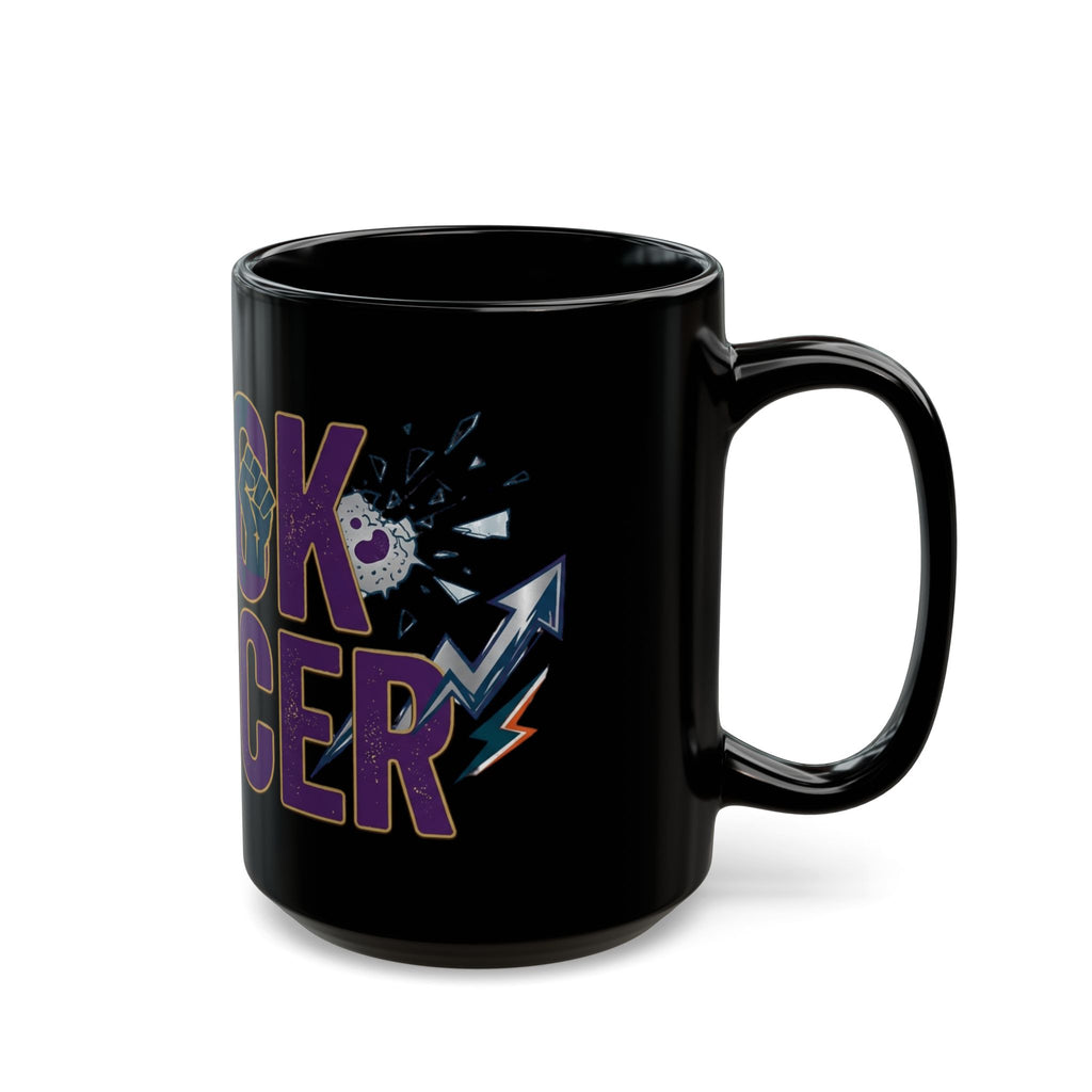 "Fuck Cancer" Black Ceramic Mug