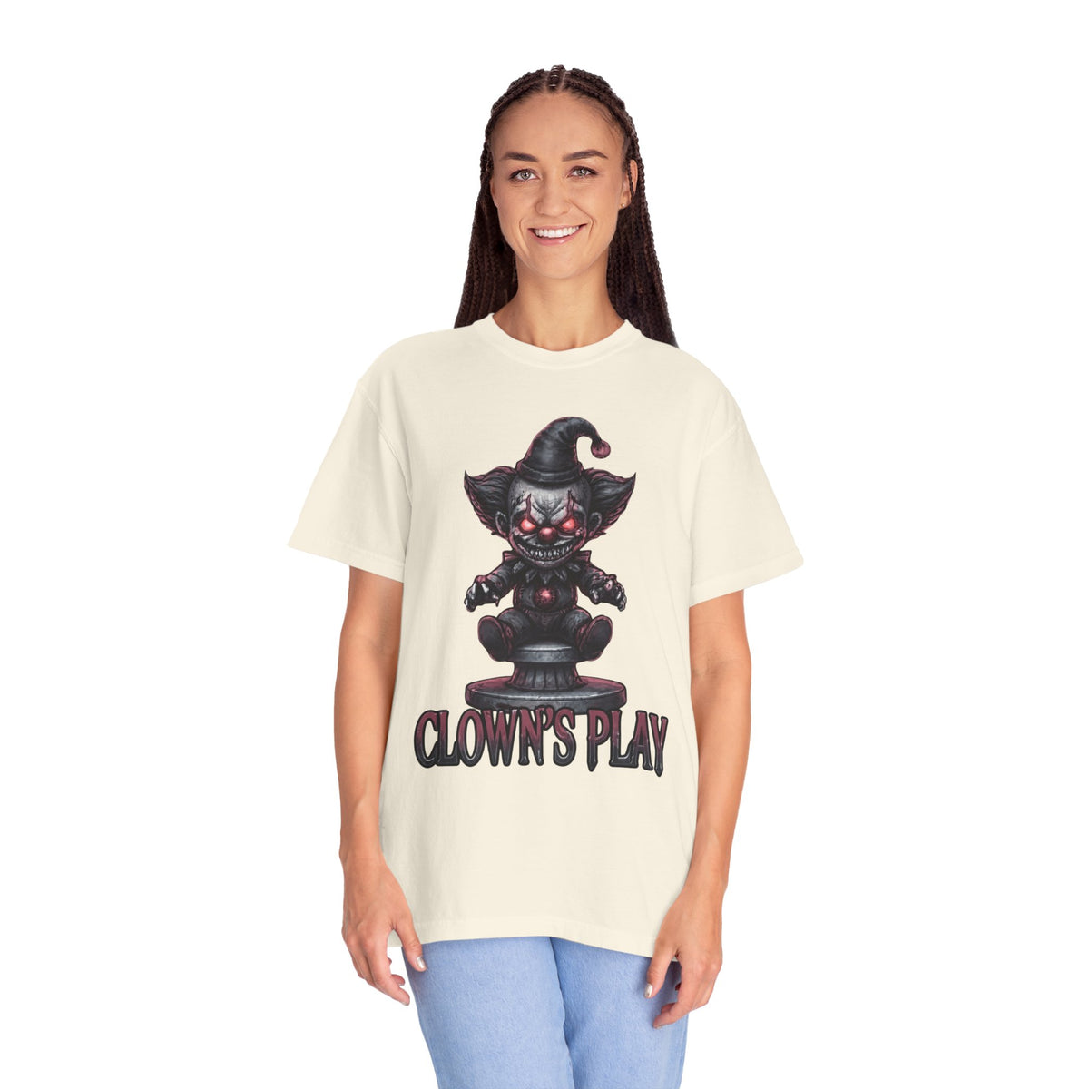 Color: Ivory | Clown Play Unisex Garment-Dyed Tee