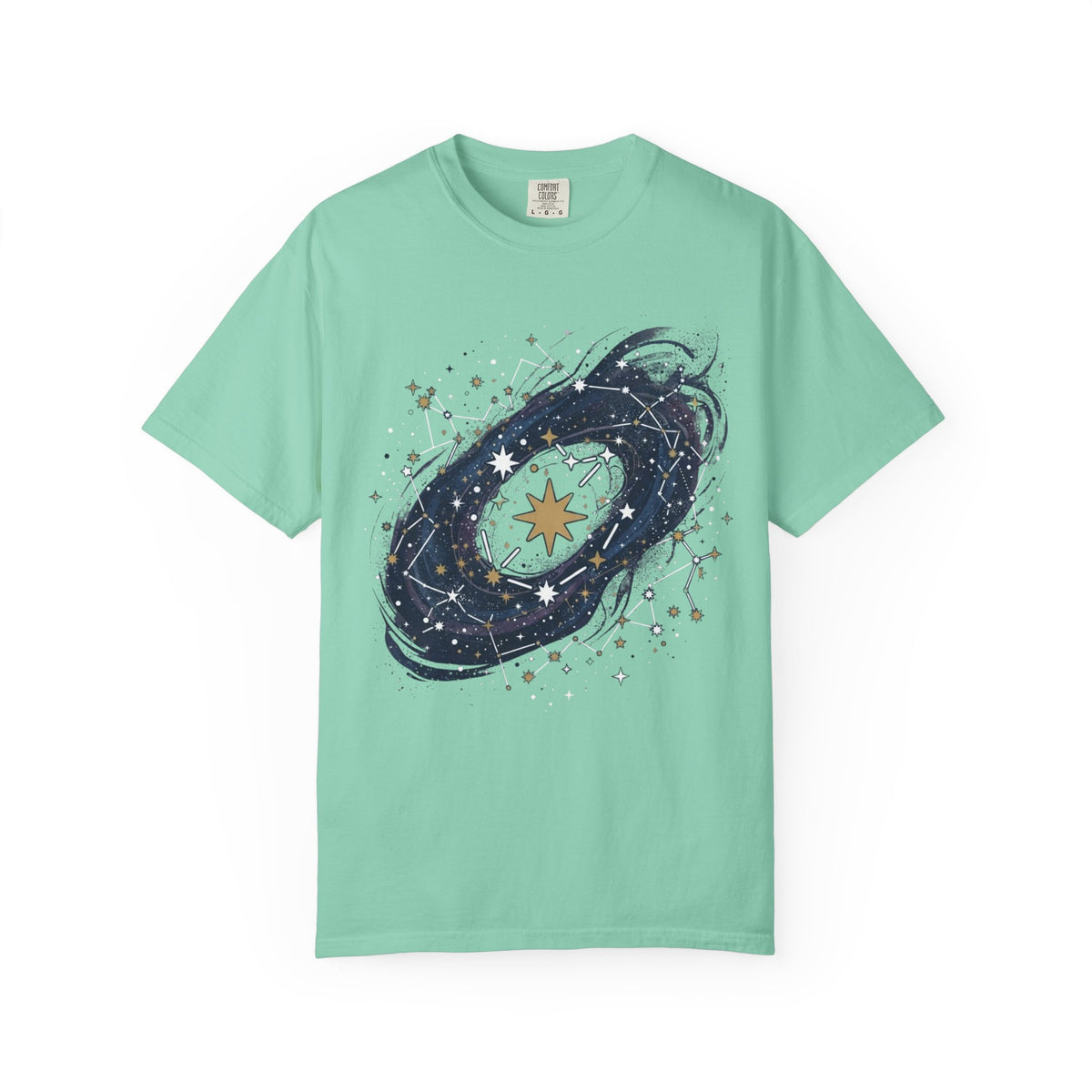 "Constellation Map (Dark Sky)" Unisex Garment-Dyed Tee