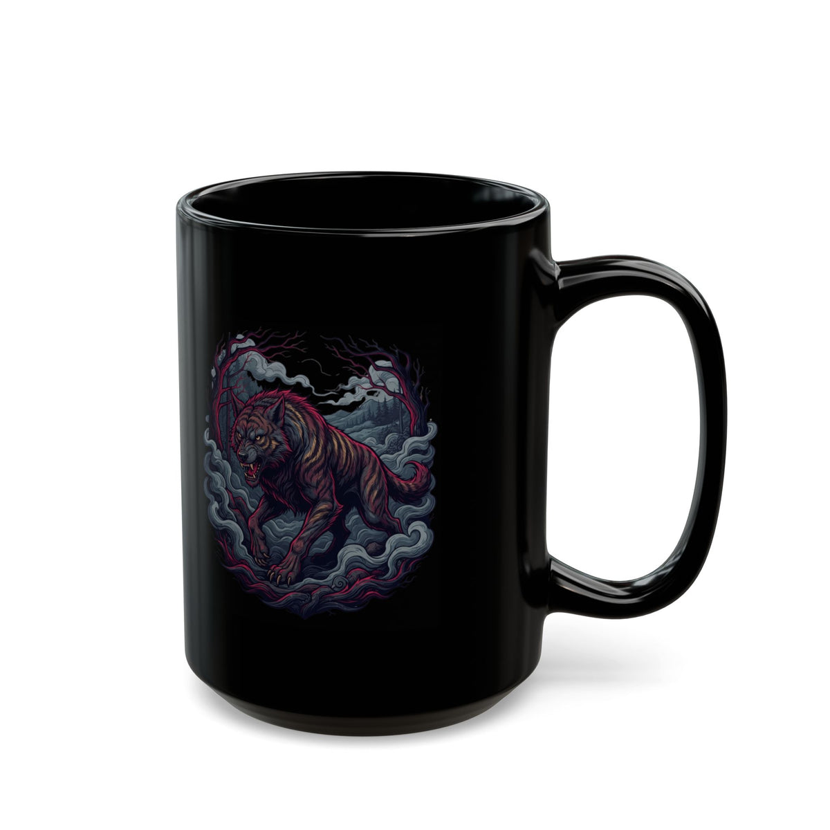 "The Beast of Gévaudan (France)" Black Ceramic Mug