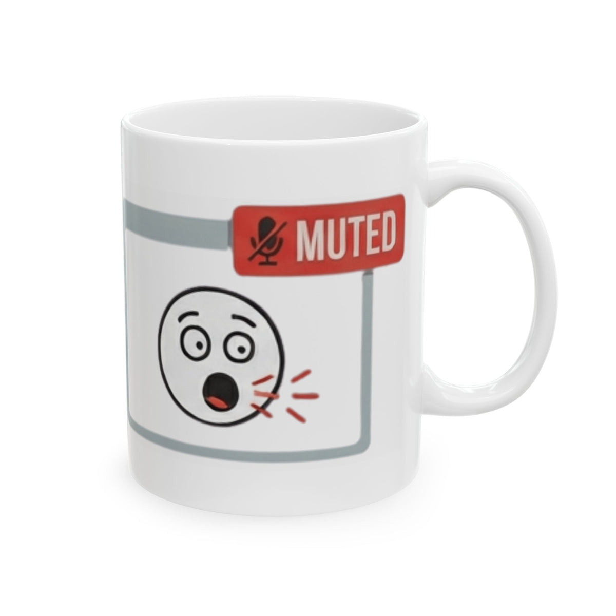 "I Found The Mute" White Ceramic Mug — Graphic