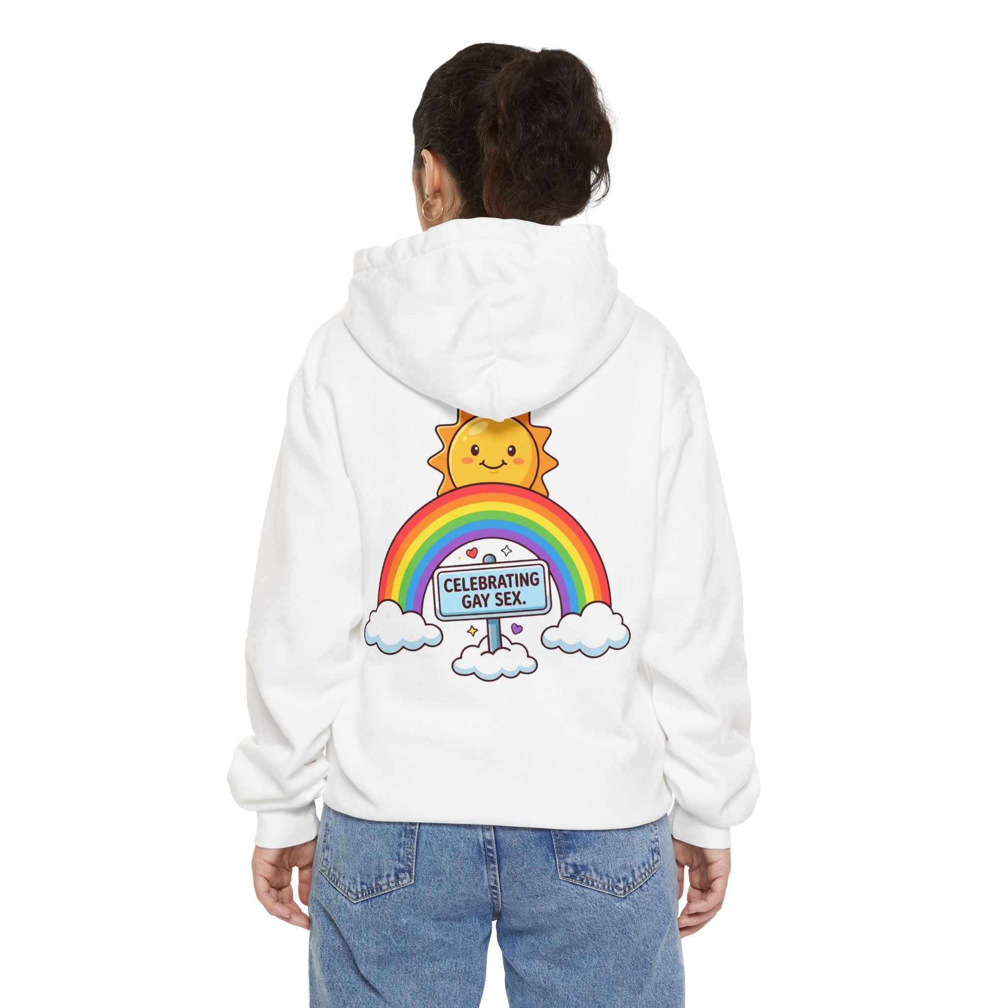 "Celebrating Gay Sex" Garment-Dyed Hoodie