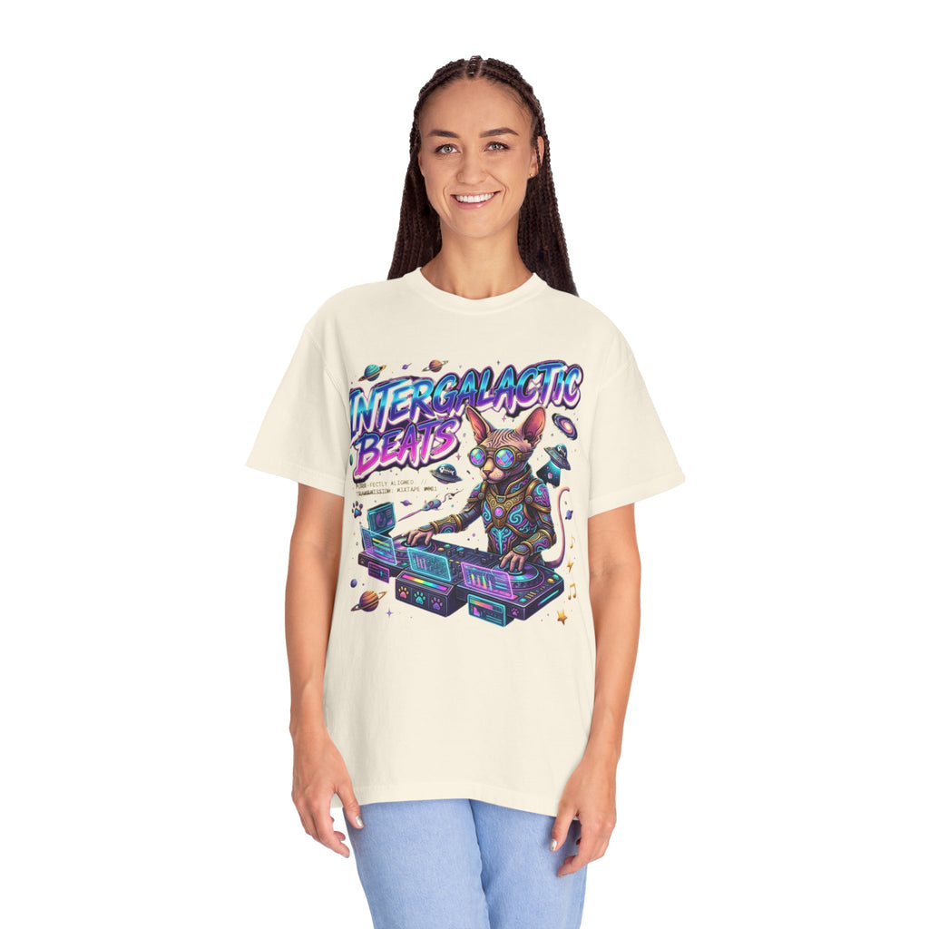 "Intergalatic Beats" Unisex Garment-Dyed Tee