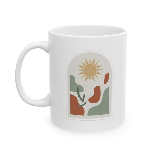 "Desert Sun" White Ceramic Mug