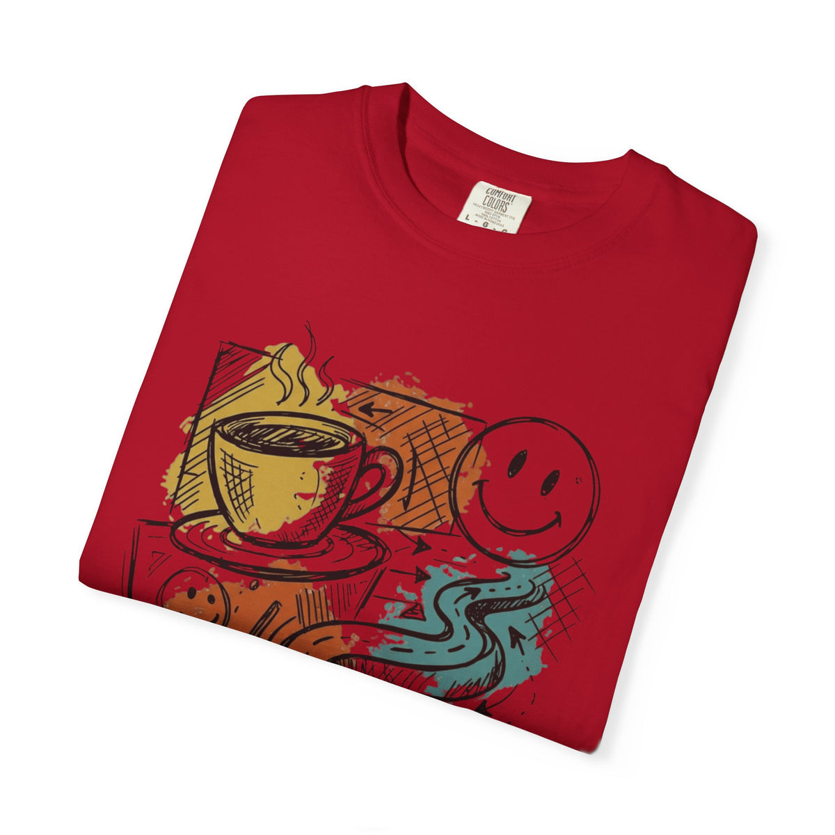 "Happy Coffee" Unisex Garment-Dyed Tee