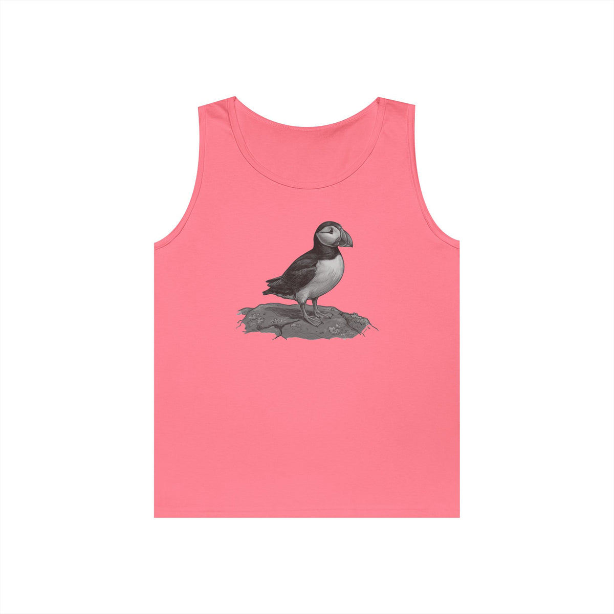 "Pencil Sketch Art Puffin" Tank Top