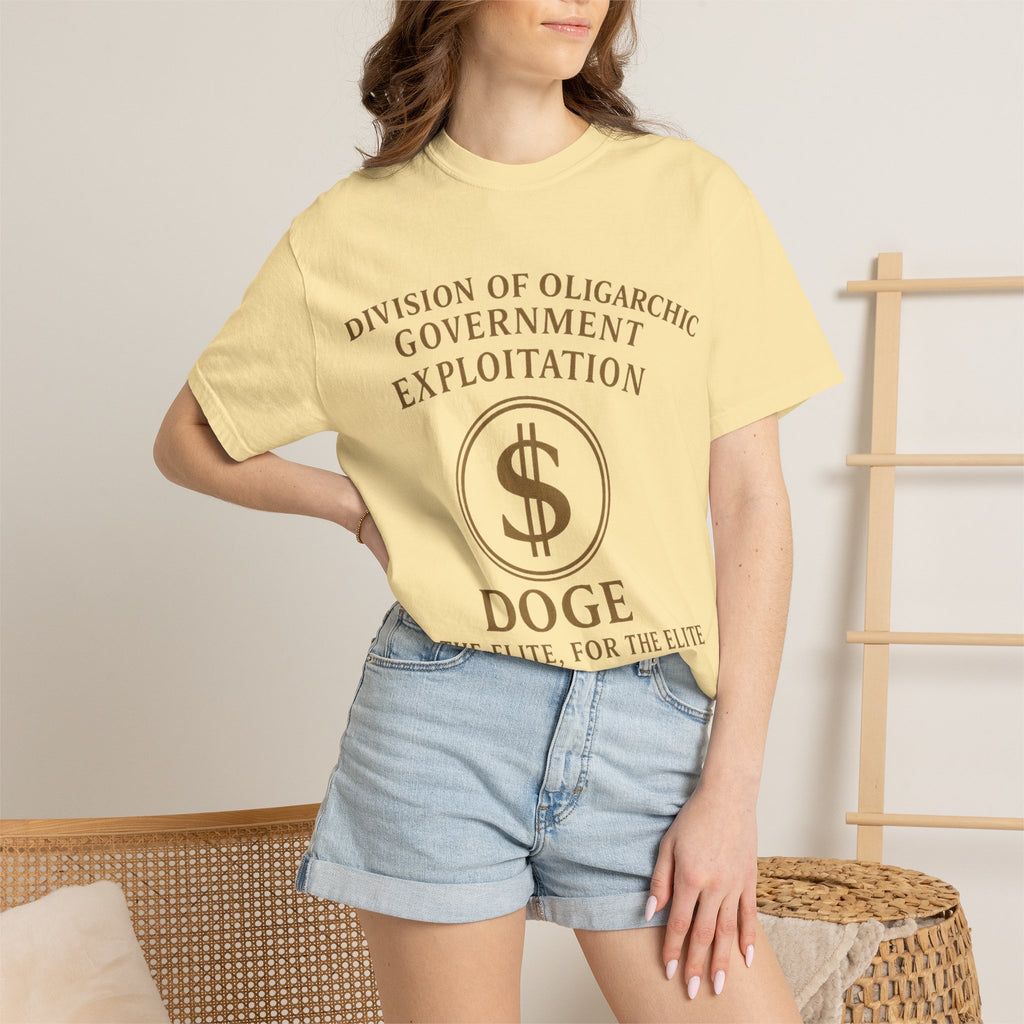 "DOGE—By the Elite, For the Elite" Unisex Garment-Dyed T-shirt