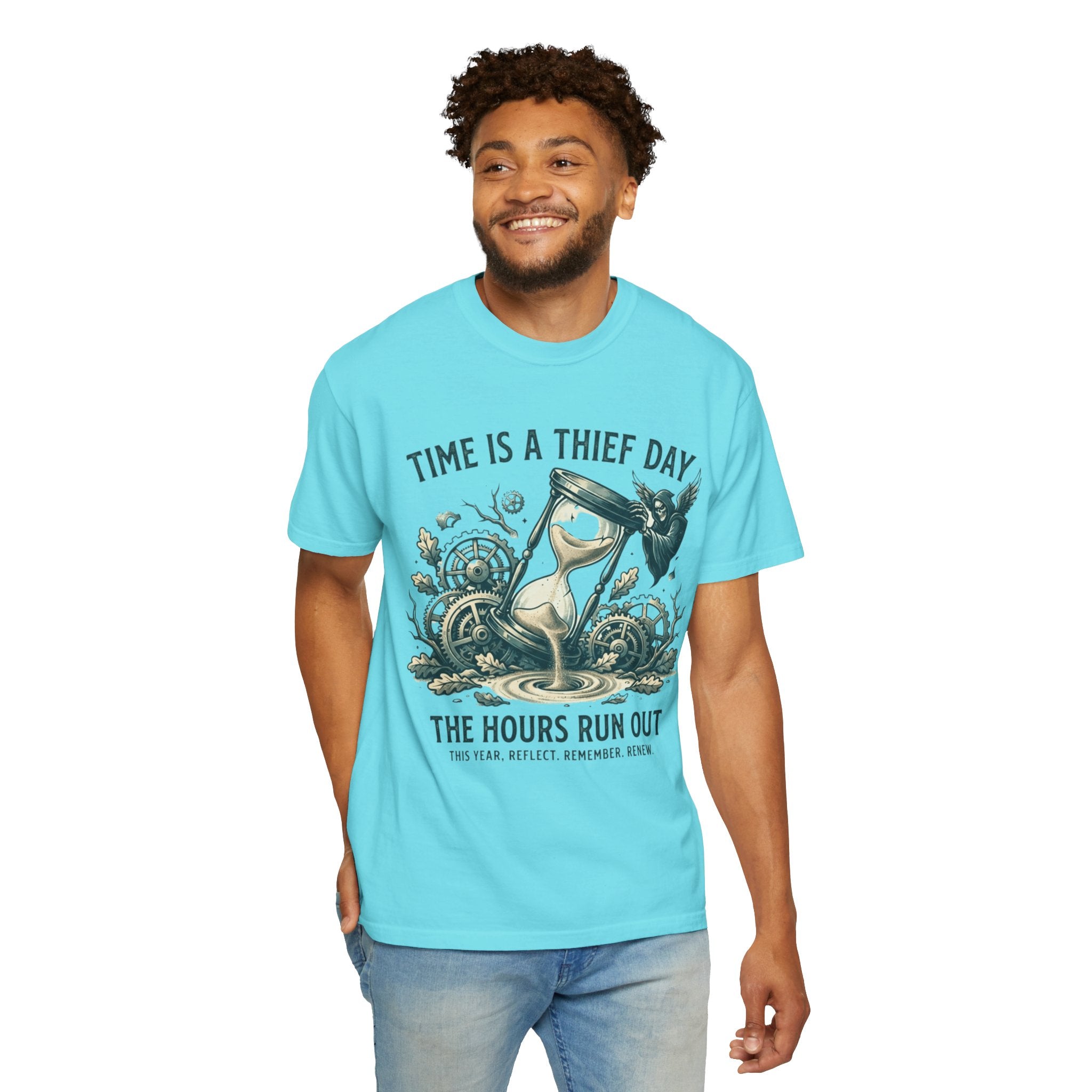 "Time is a Thief" Unisex Garment-Dyed Tee