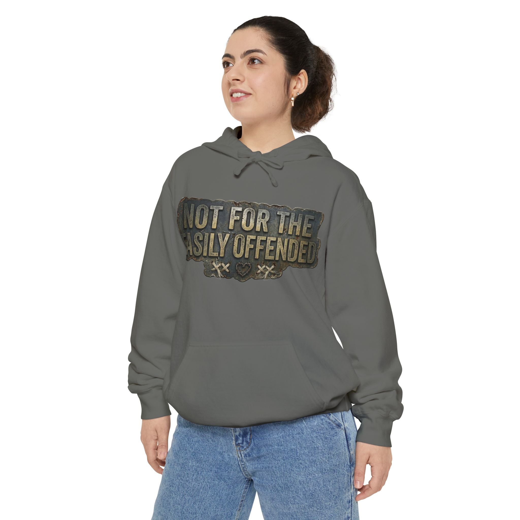 Fair Warning Label | Garment-Dyed Hoodie — AttitudeShirts