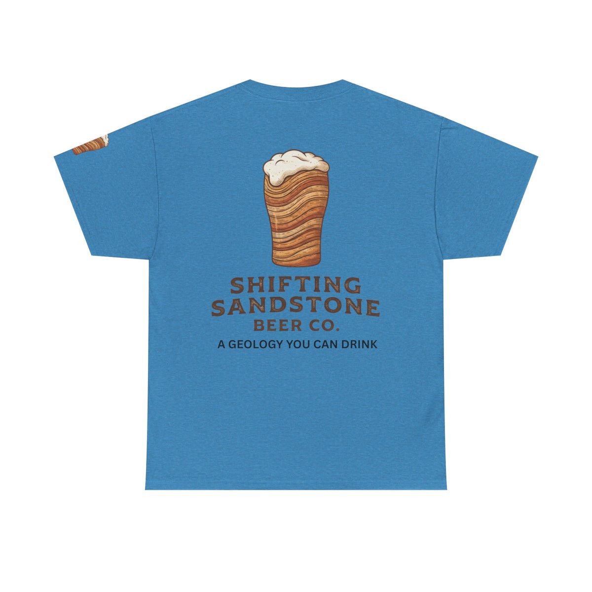 Color: Heather Sapphire | Shifting Sandstone Beer Co. Premium Graphic Tee
