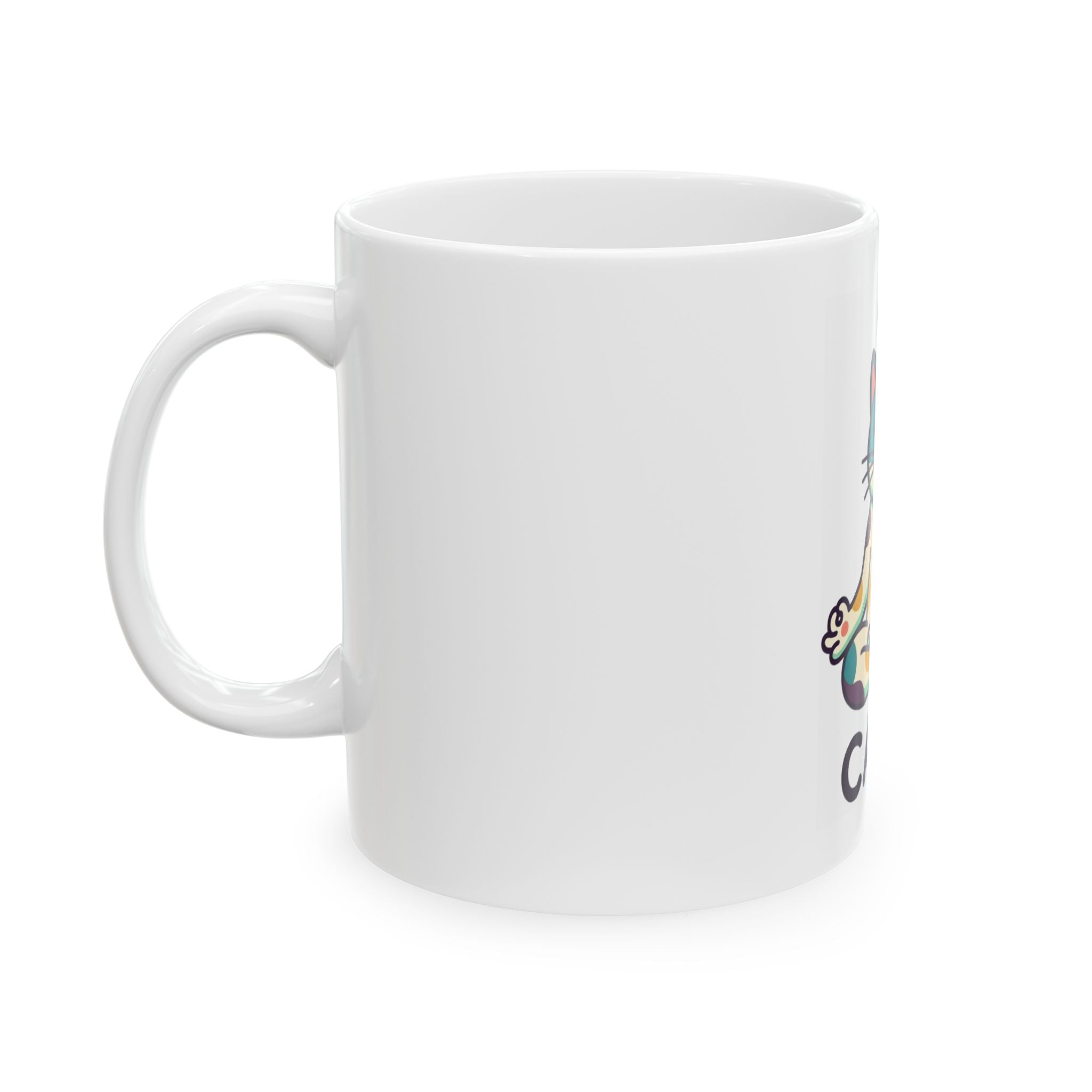 "Cat CALM" White Ceramic Mug