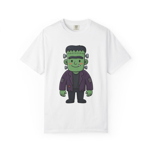 Color: White | Frankenstein Unisex Garment-Dyed Tee