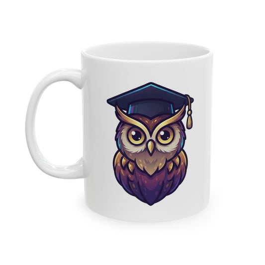 "Owl Credible" White Ceramic Mug — Graphic