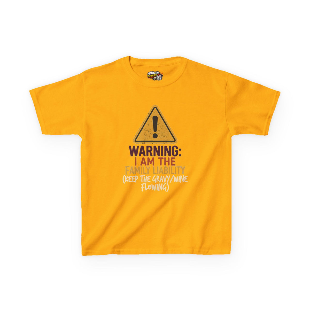 "Warning I am The Family Liability" Kids Tee